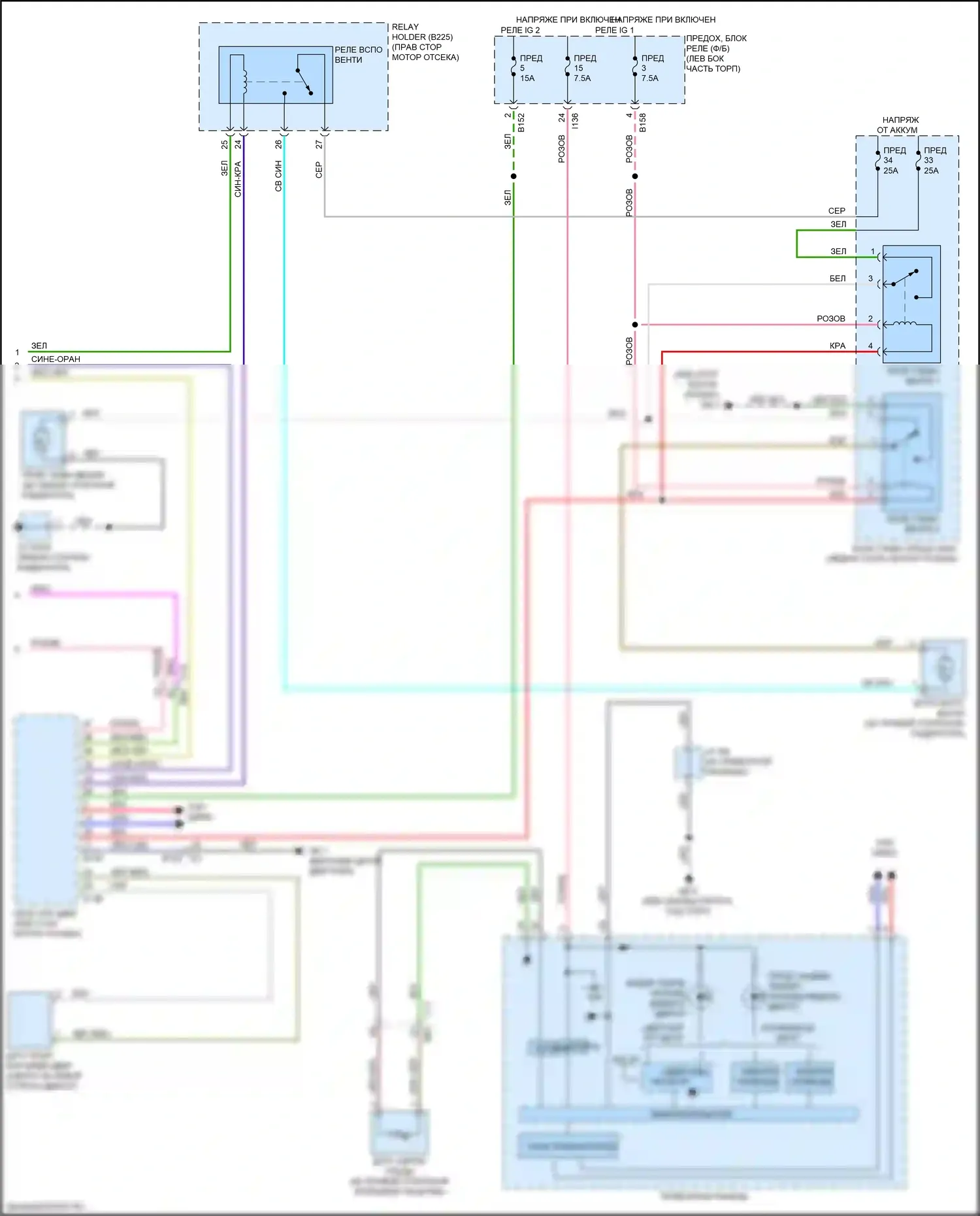 Crosstrek Subaru GT (2017-2020): Электросхема ручного кондиционера (2 из 2) 