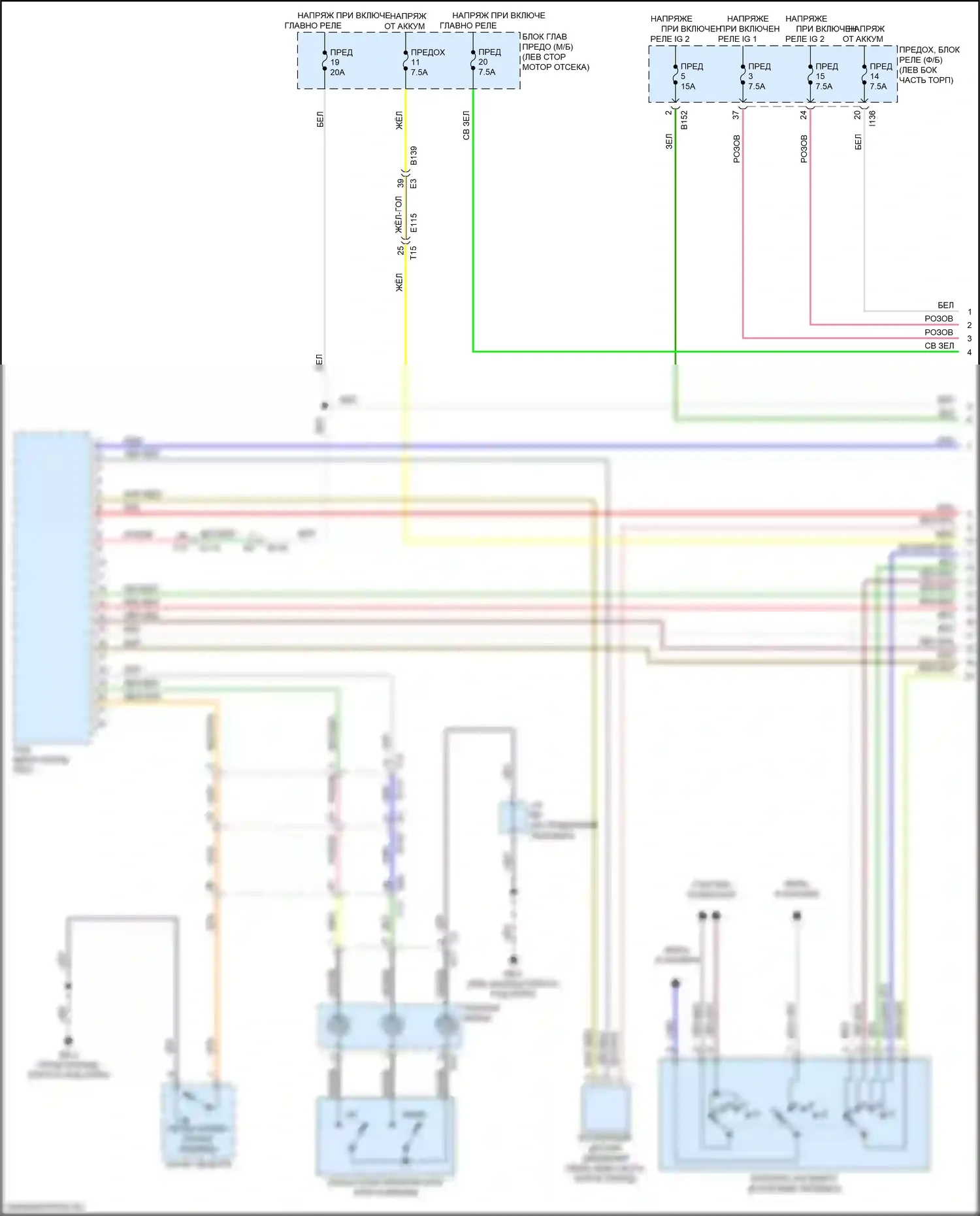 Crosstrek Subaru GT (2017-2020): Электросхема коробки передач (1 из 2) 