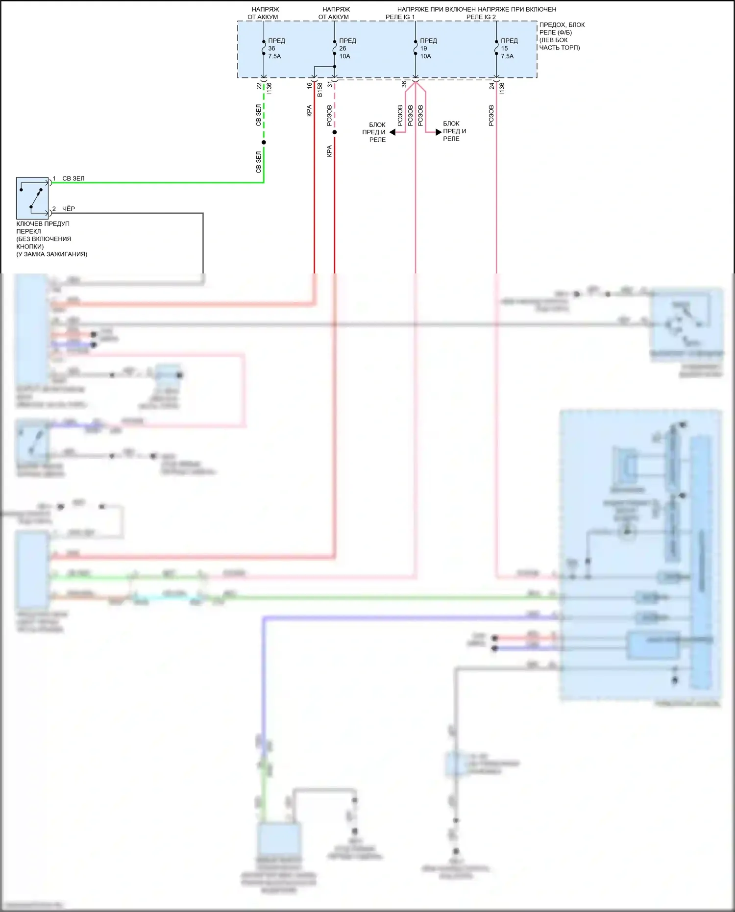 Crosstrek Subaru GT (2017-2020): Электросхема утора 