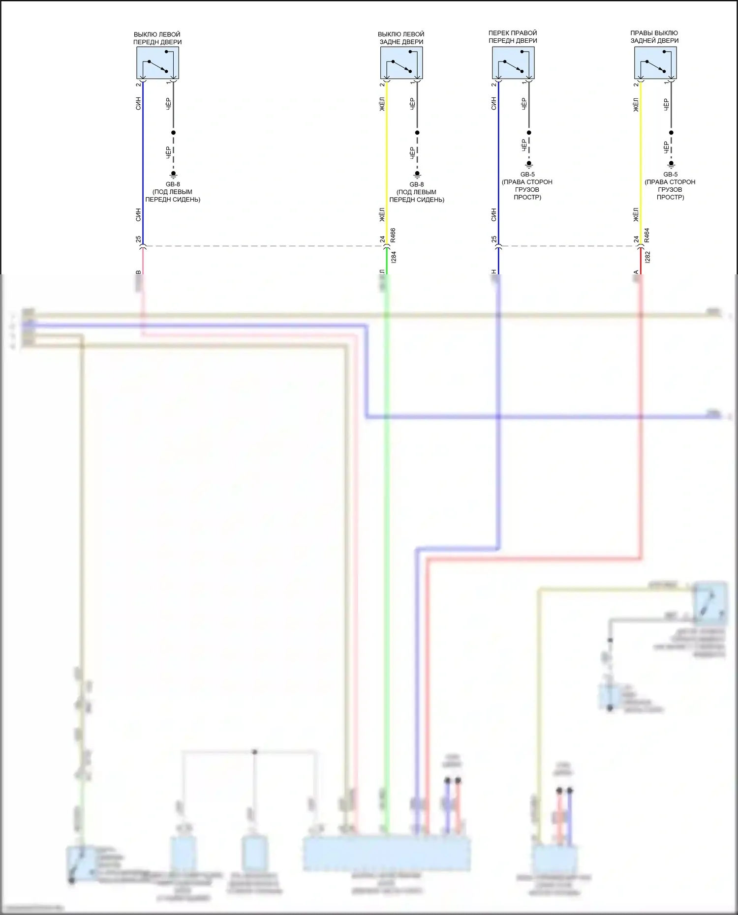 Crosstrek Subaru GT (2017-2020): Электросхема приборной панели, обычный измерительный прибор (2 из 3) 