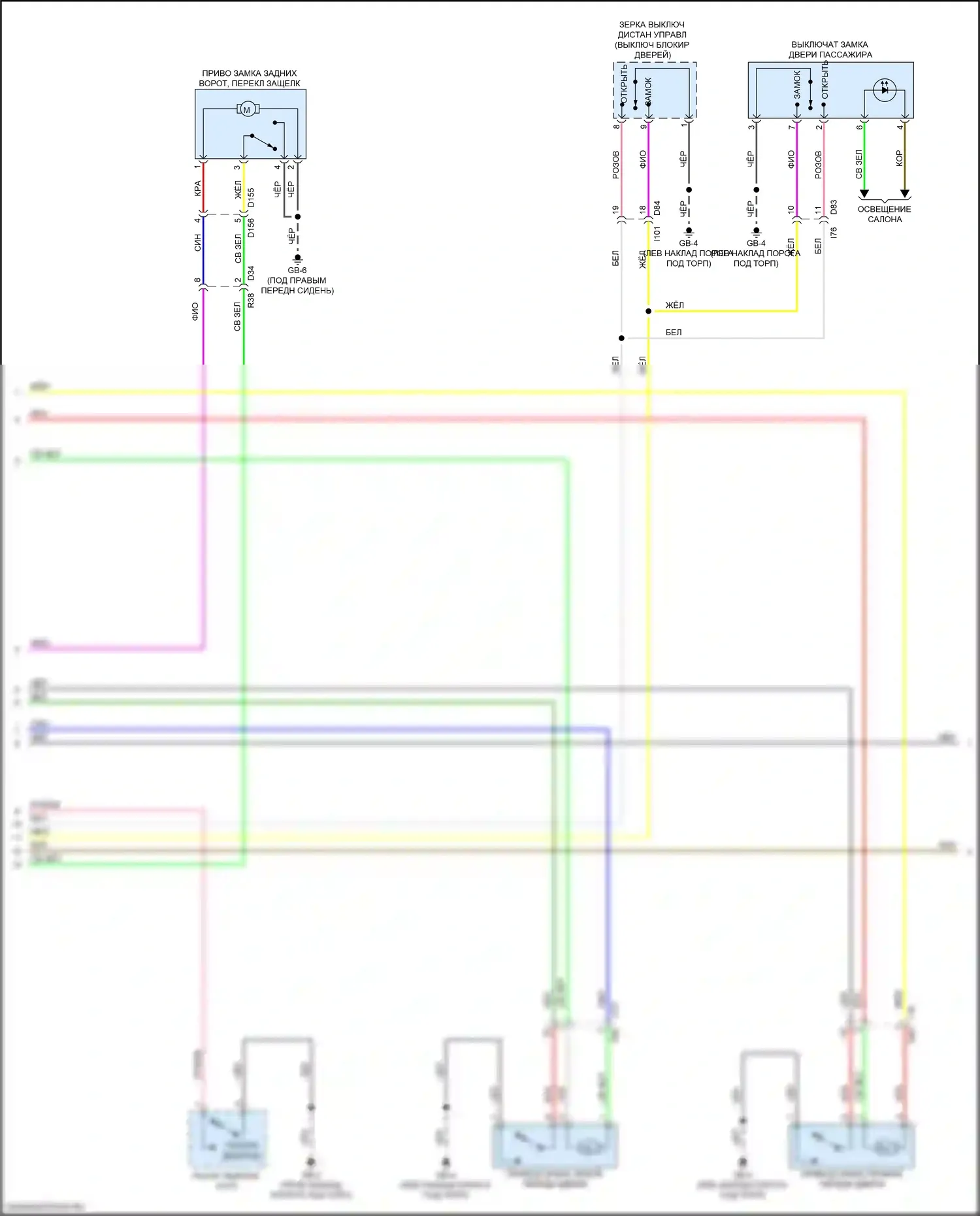 Crosstrek Subaru GT (2017-2020): Электросхема с защитой от взлома, без системы бесключевого доступа (2 из 3) 