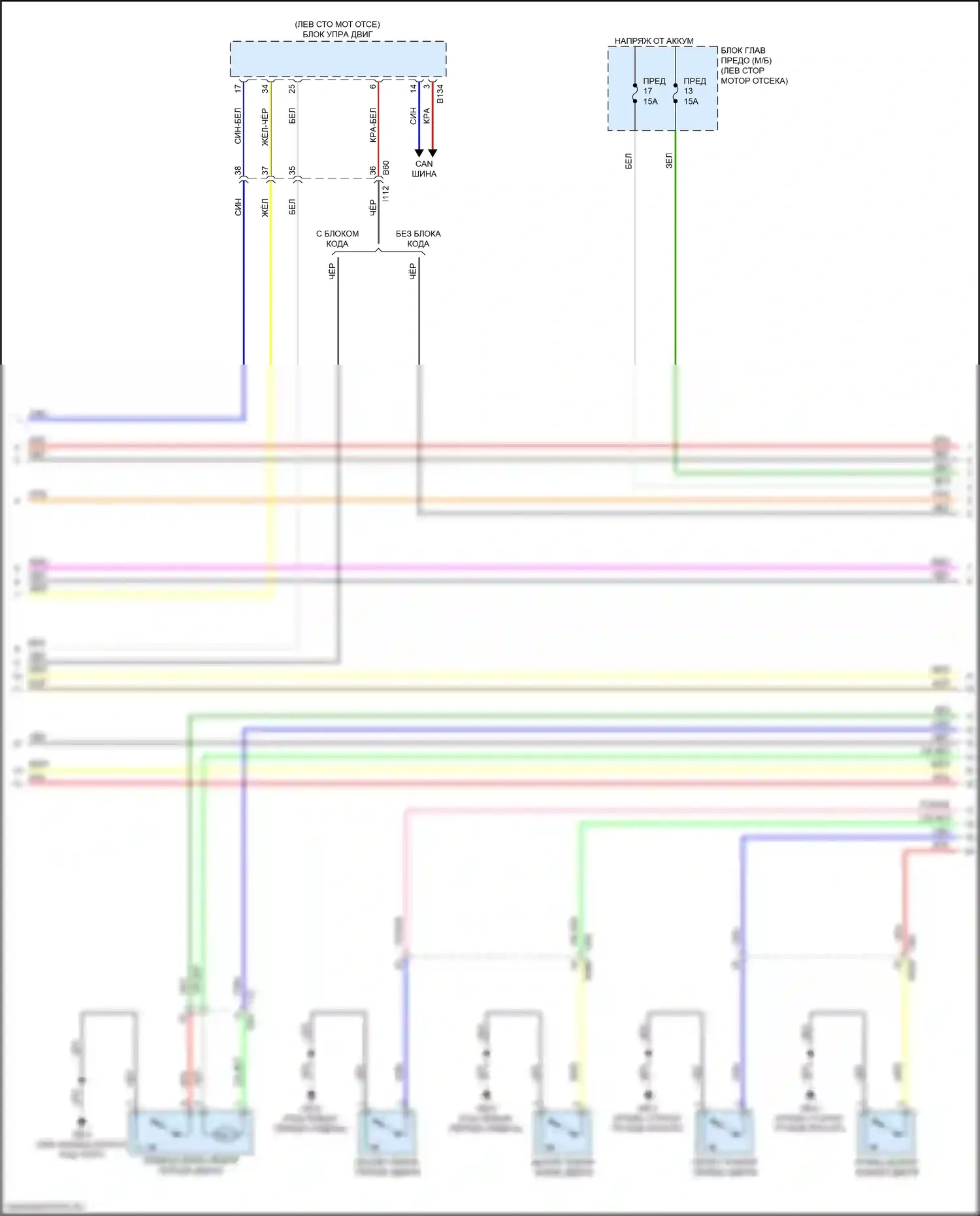 Crosstrek Subaru GT (2017-2020): Электросхема защиты от взлома, с системой бесключевого доступа (2 из 5) 