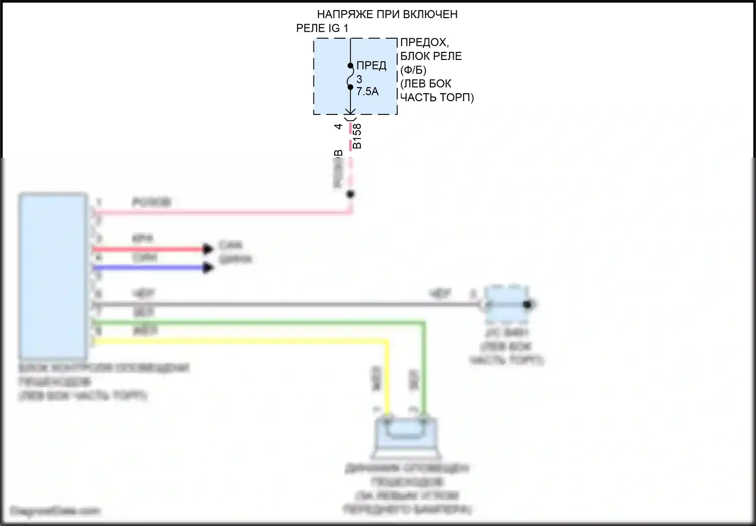 Crosstrek Subaru GU (2022-2024): Электросхема оповещения пешеходов 