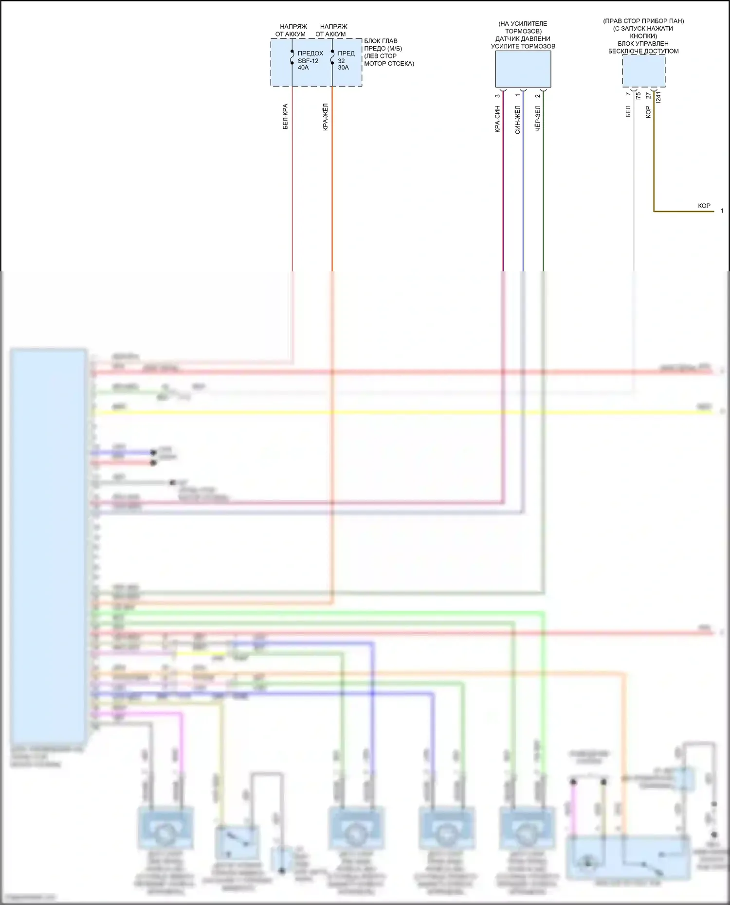 Crosstrek Subaru GU (2022-2024): Антиблокировочная система abs электросхема, за исключением гибридной (1 из 2) 