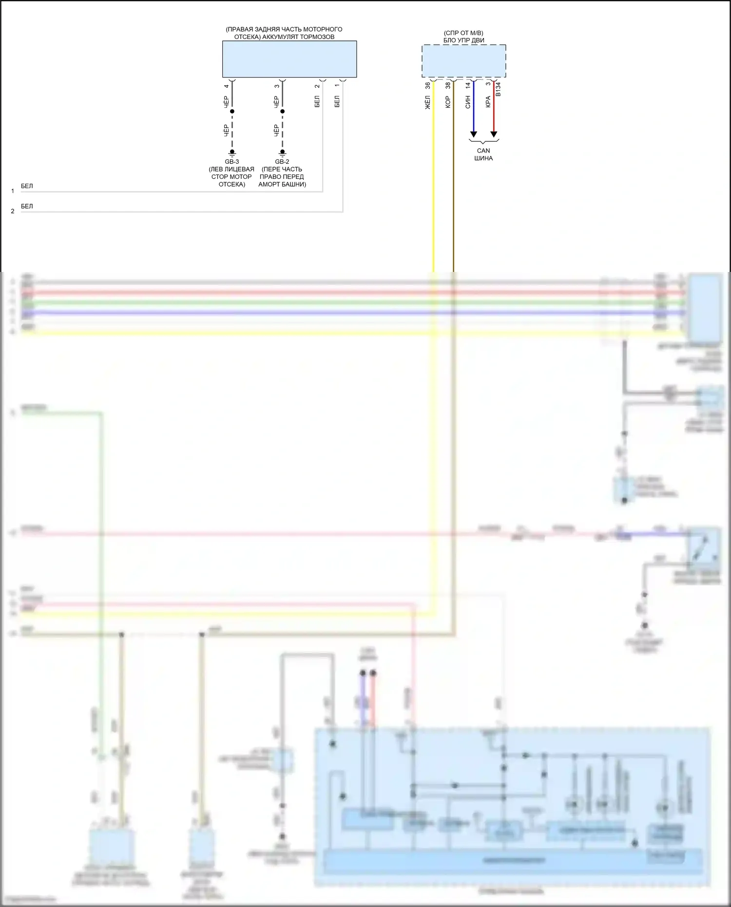 Crosstrek Subaru GU (2022-2024): Электрическая электросхема тормозной системы (2 из 2) 