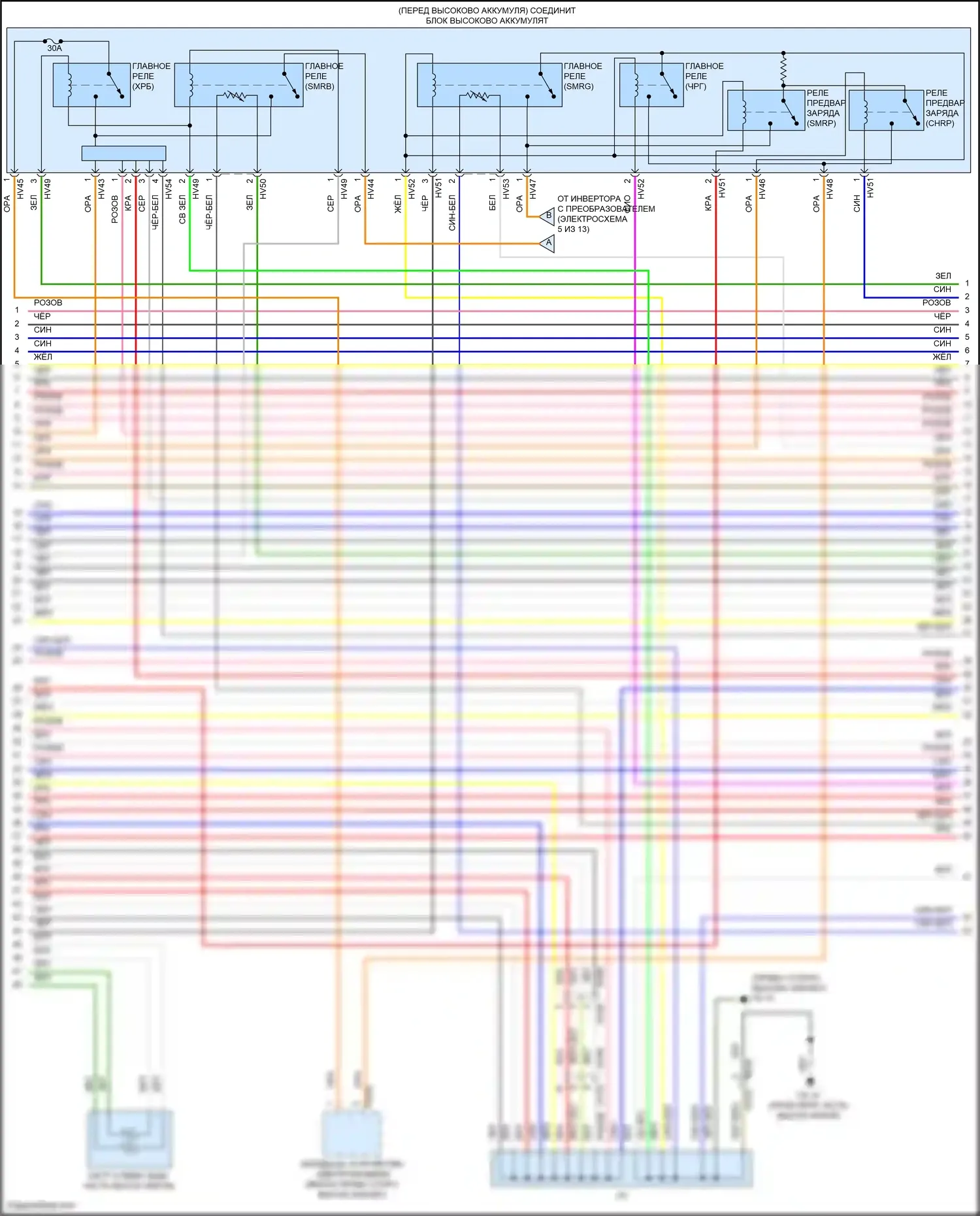 Crosstrek Subaru GU (2022-2024): Электросхема двигатель 2.0л гибрид, электросхема управления гибридом (12 из 13) 