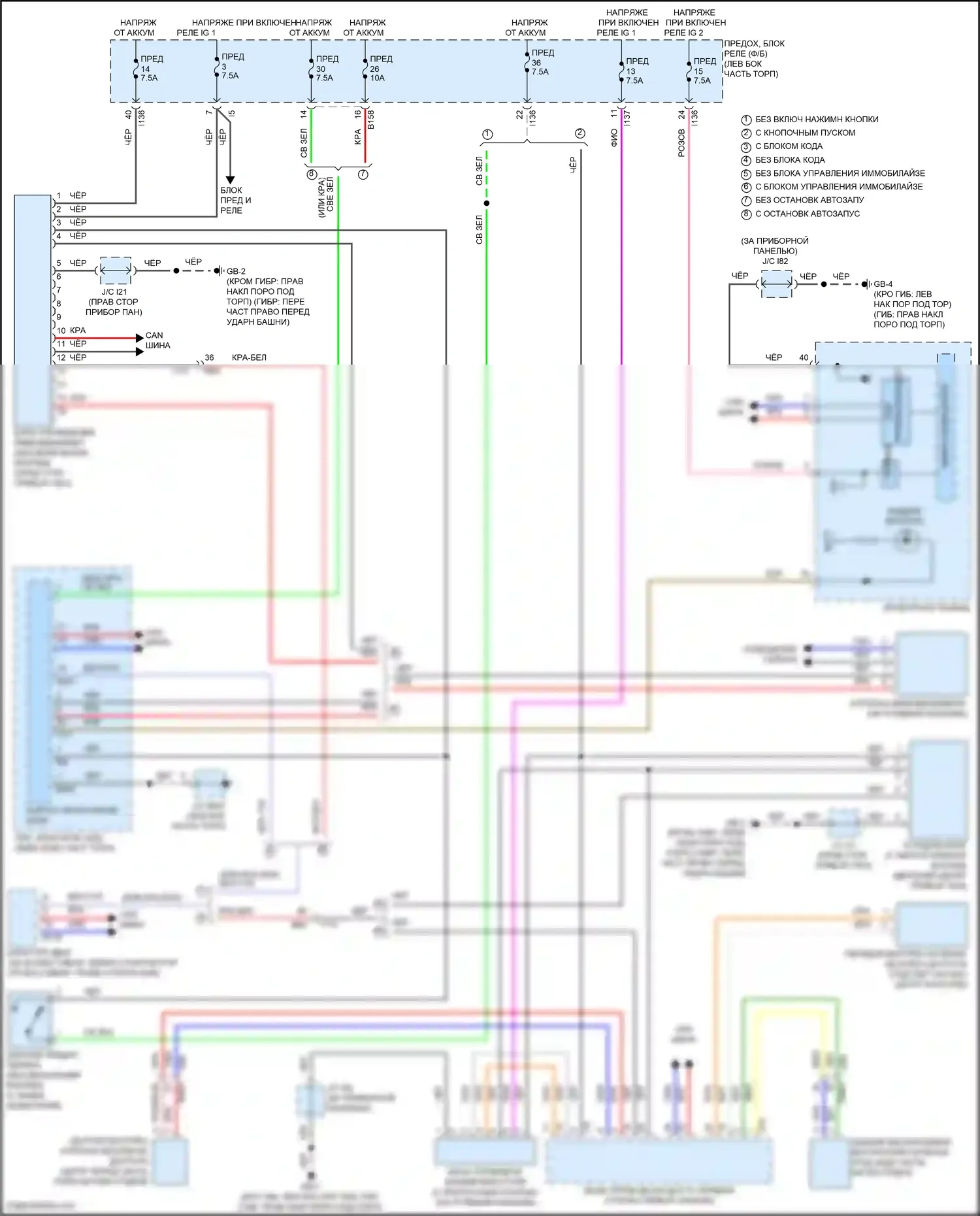 Crosstrek Subaru GU (2022-2024): Электросхема иммобилайзера 