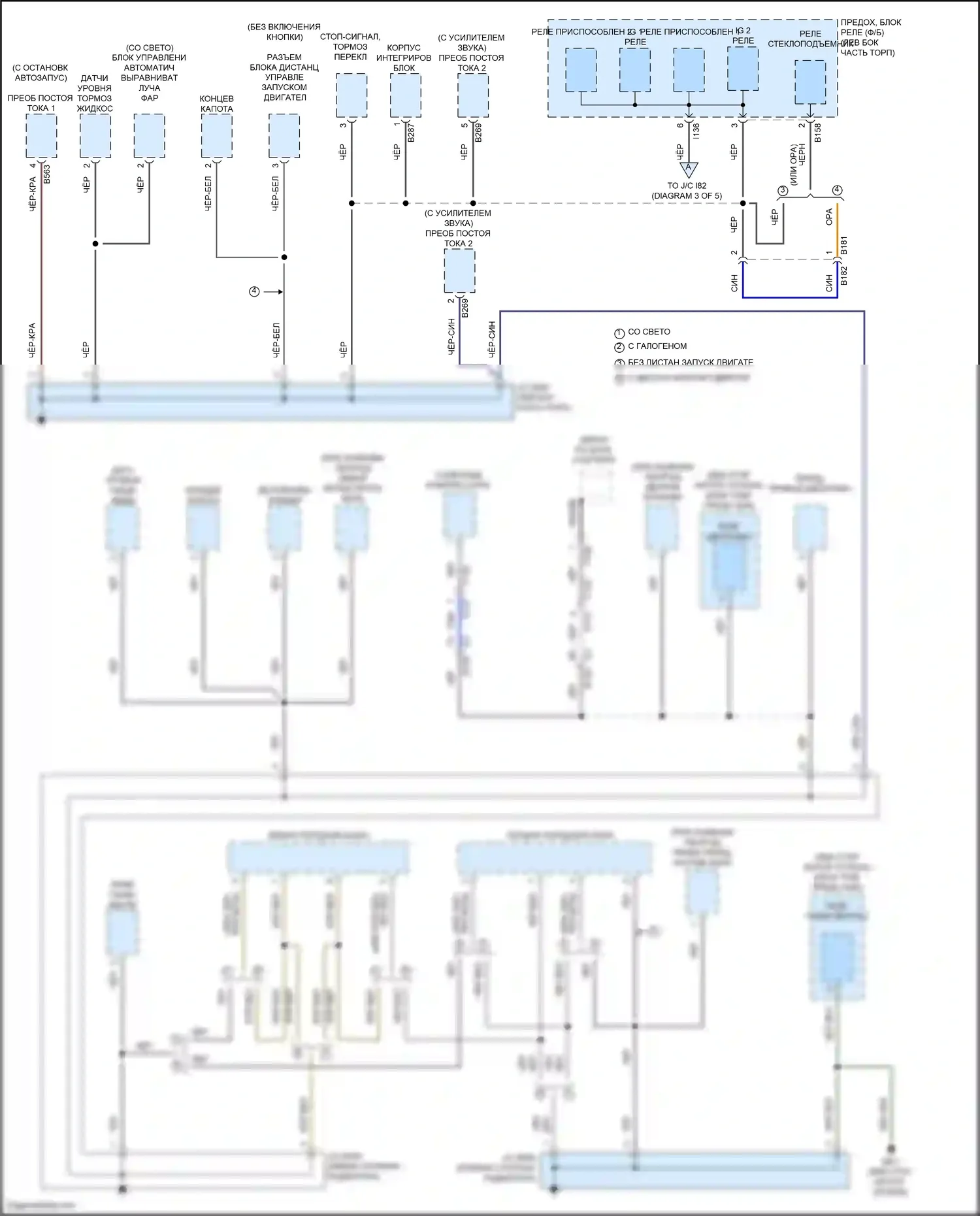 Crosstrek Subaru GU (2022-2024): Электросхема разводки массы, кроме гибридной (1 из 5) 