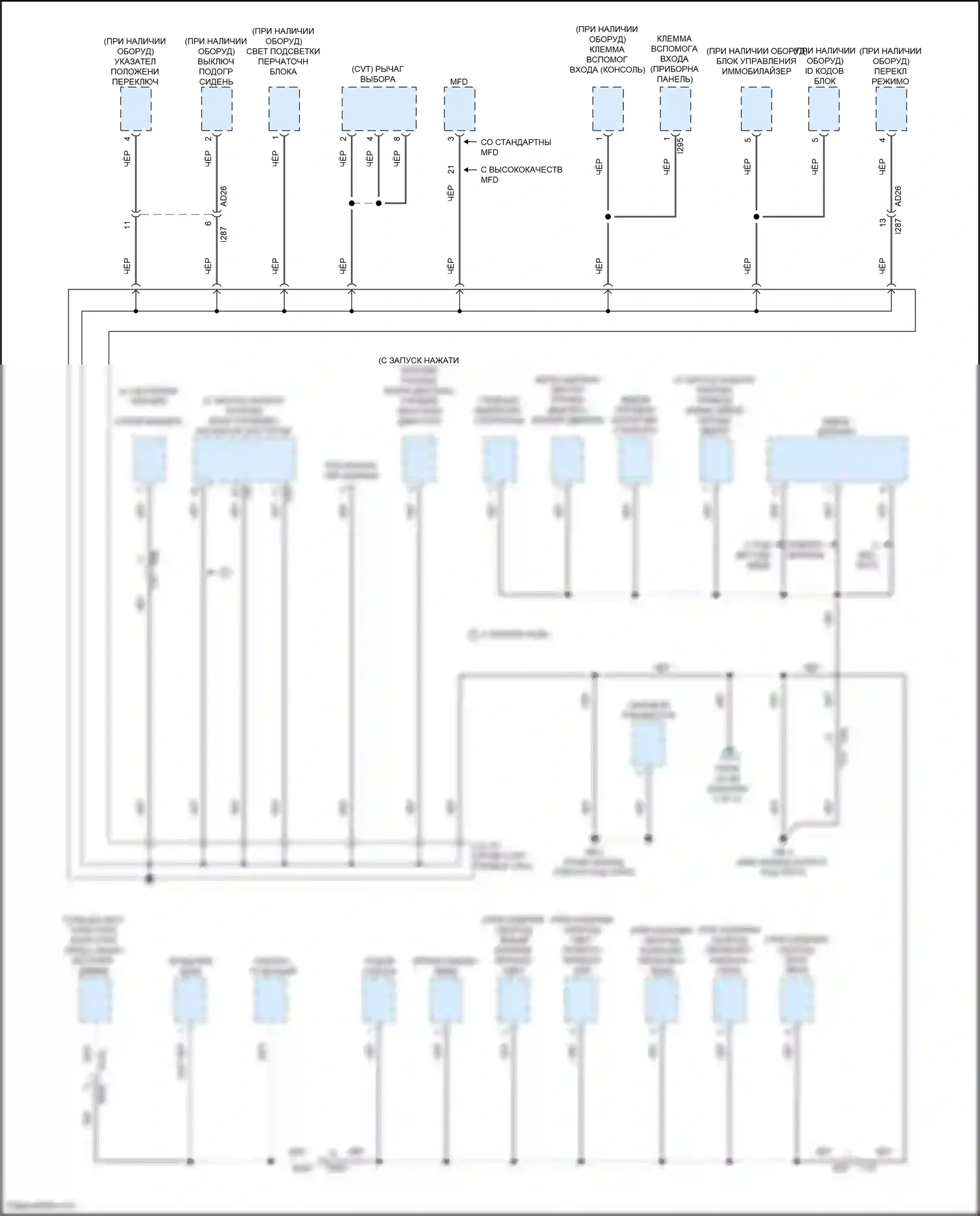 Crosstrek Subaru GU (2022-2024): Электросхема разводки массы, кроме гибридной (2 из 5) 