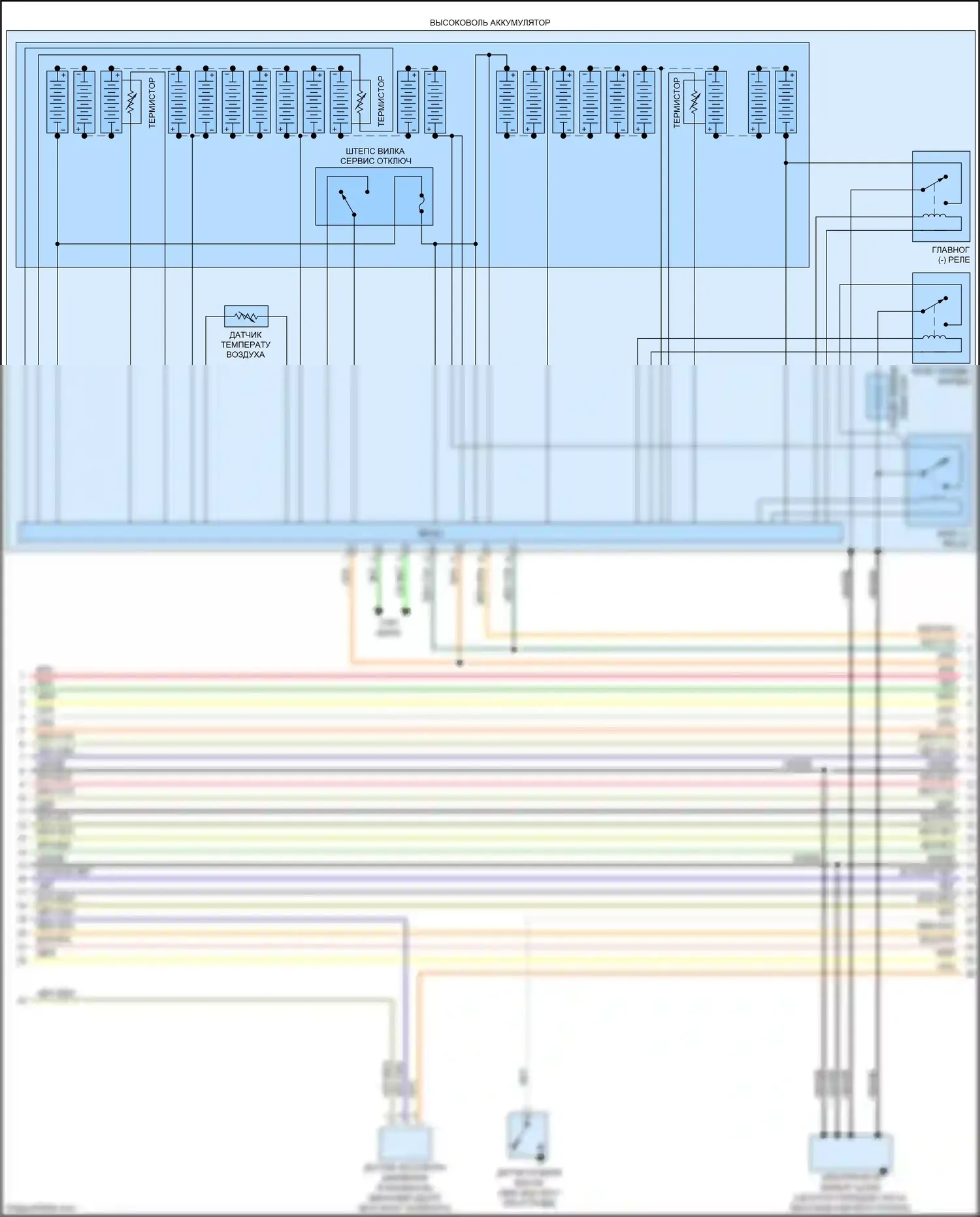 Crosstrek Subaru I рестайлинг (2015-2017): Электросхема двигателя 2.0л гибрид (3 из 11) 