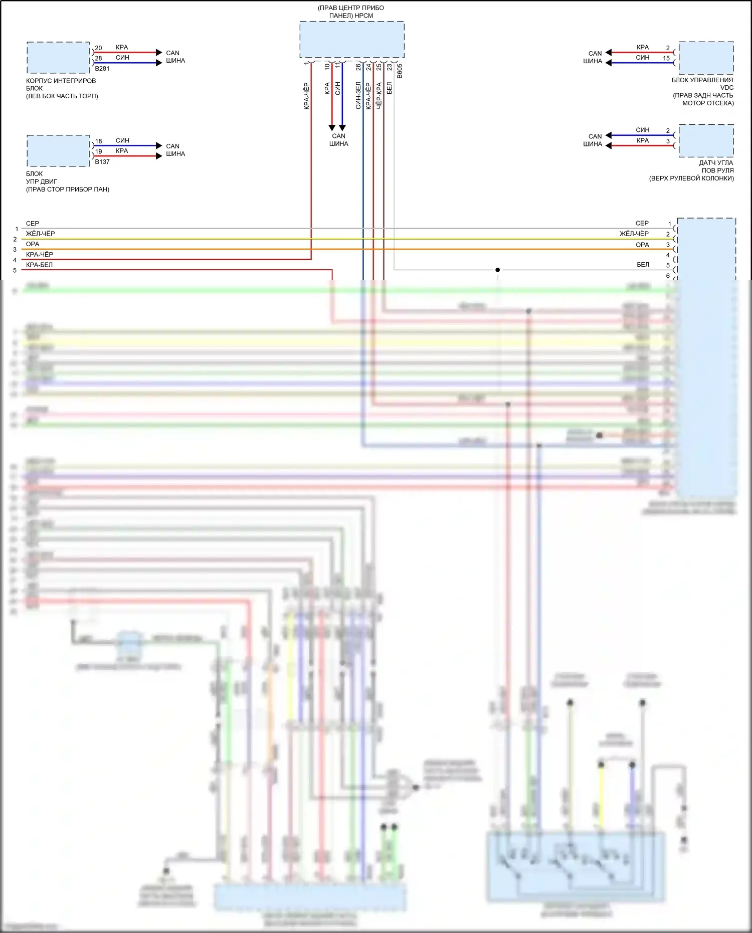 Crosstrek Subaru I рестайлинг (2015-2017): Электросхема коробки передач, с hev (3 из 3) 