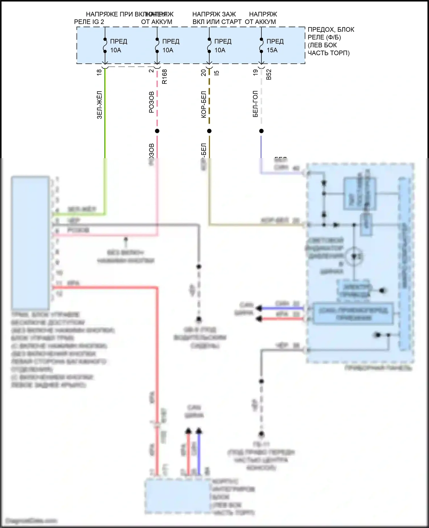 Crosstrek Subaru I рестайлинг (2015-2017): Электросхема контроля давления в шинах, без hev 