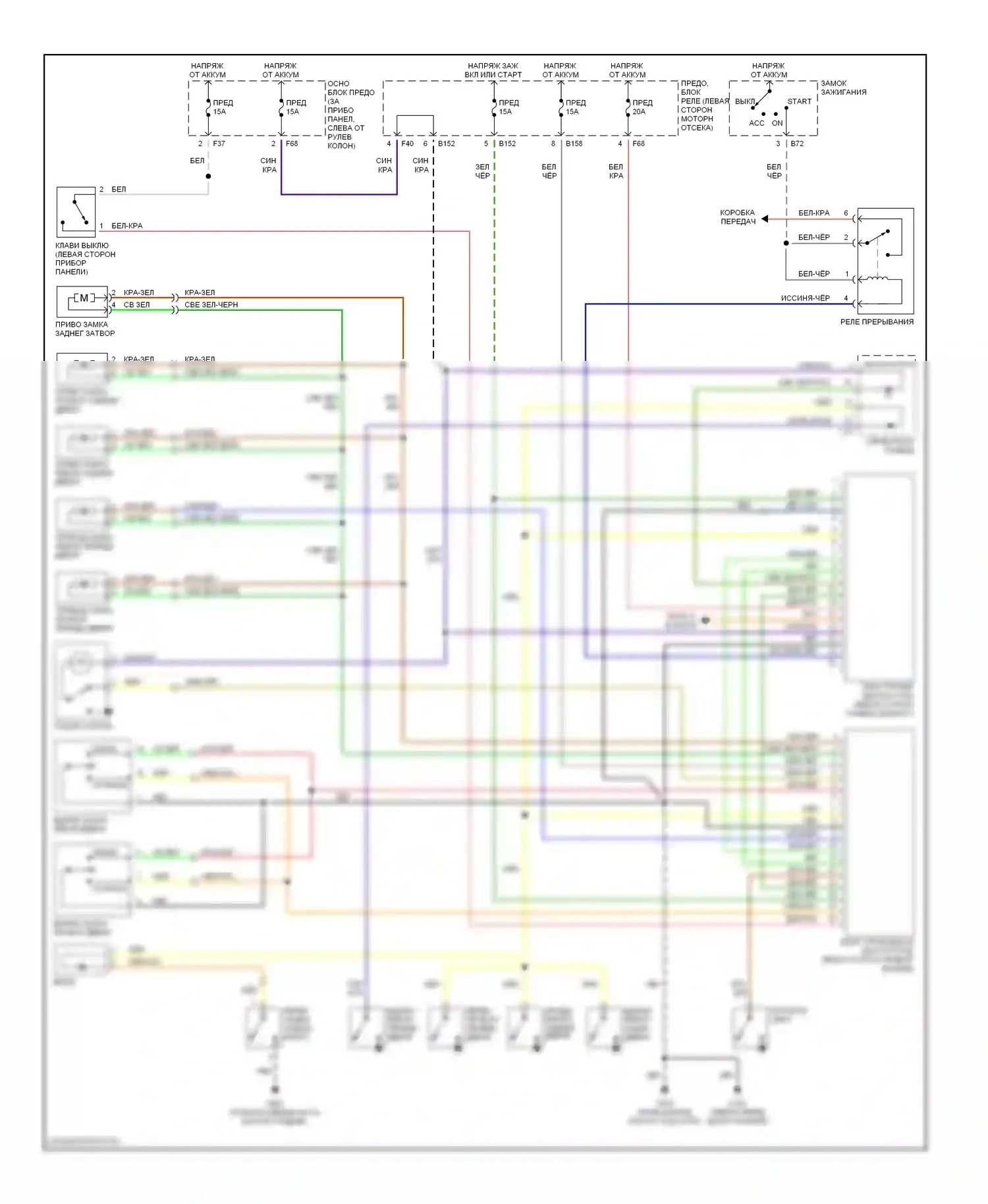 Forester Subaru SF рестайлинг (2000-2002): Сигнализации электросхема 