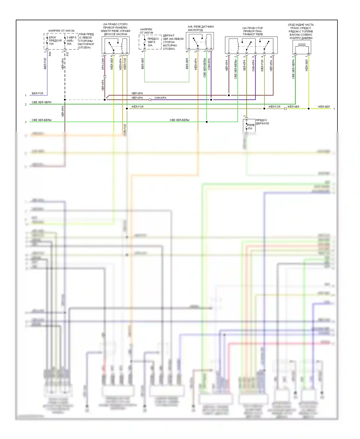 Forester Subaru SG рестайлинг (2005-2008): Электросхема двигателя 2.5l (3 из 4) 