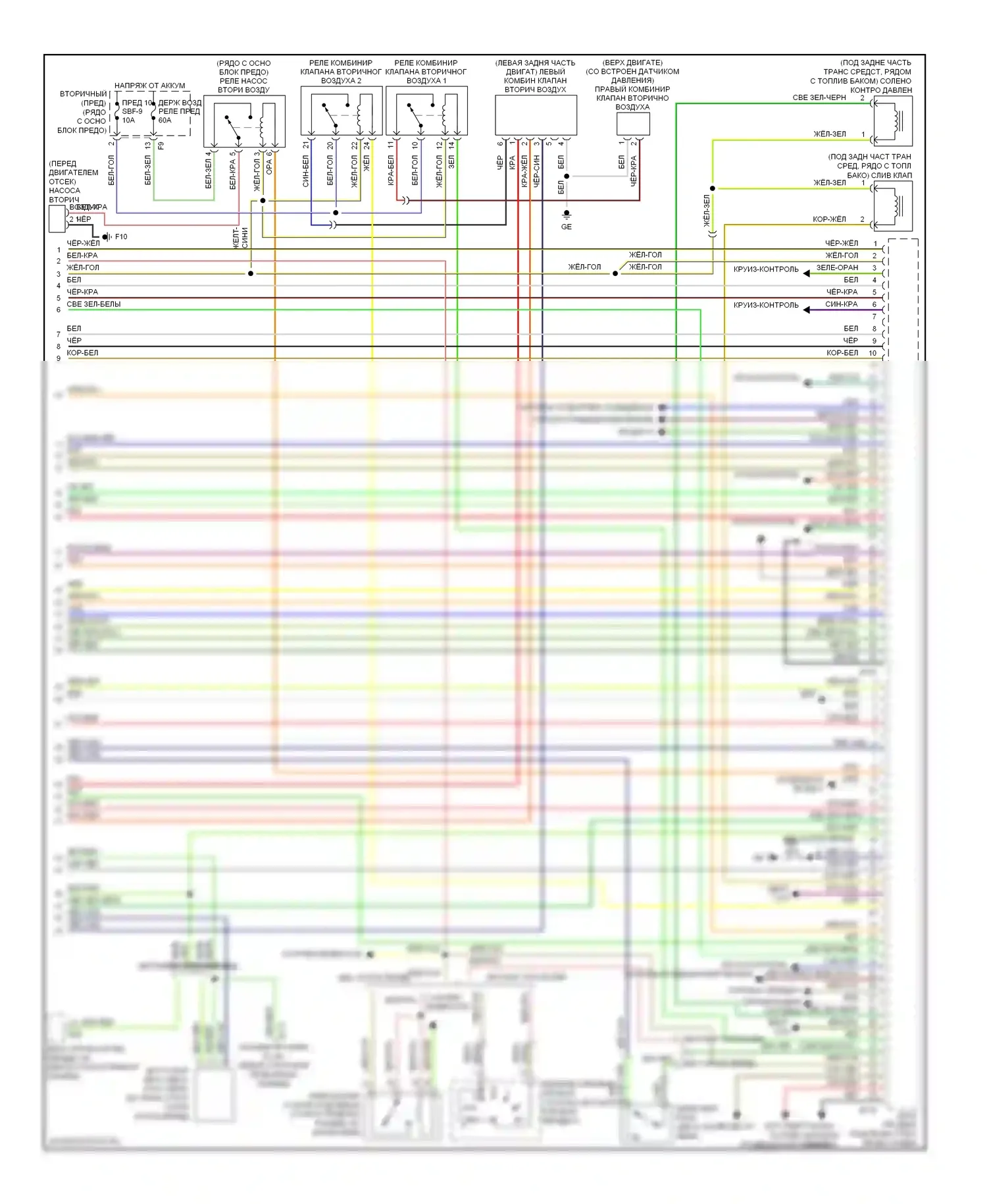 Forester Subaru SG рестайлинг (2005-2008): Электросхема двигателя 2.5л турбо (4 из 4) 