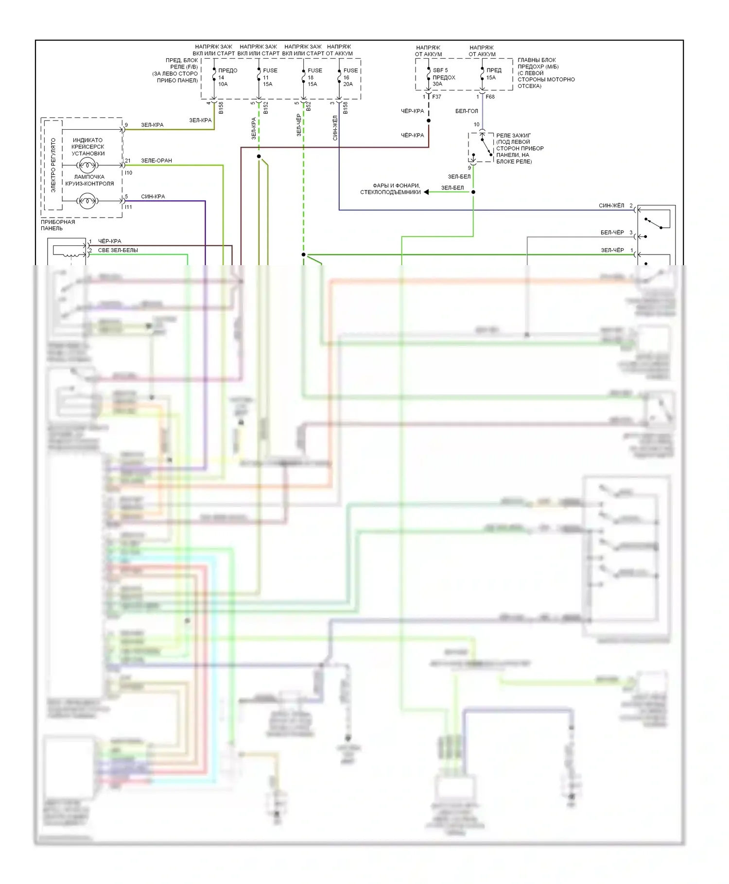 Forester Subaru SG рестайлинг (2005-2008): 2.5l, электросхема круиз-контроля 