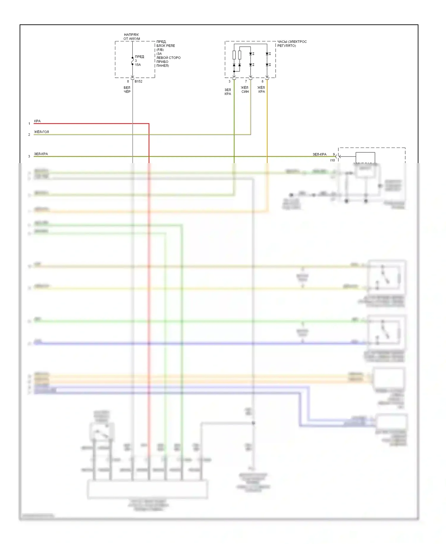 Forester Subaru SG рестайлинг (2005-2008): Электросхема подушек безопасности (2 из 2) 