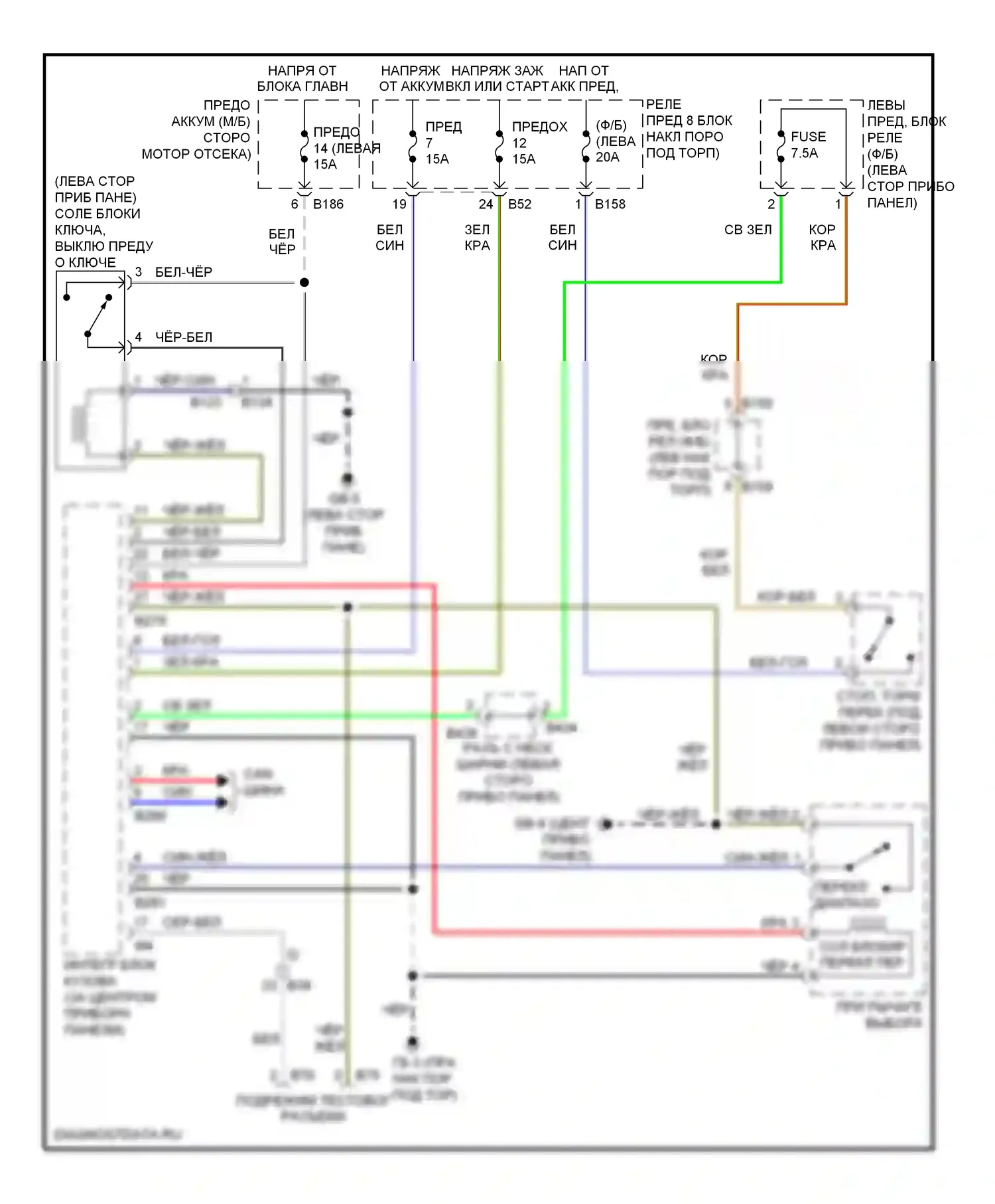 Forester Subaru SH рестайлинг (2010-2013): Электросхема блокировки селектора 