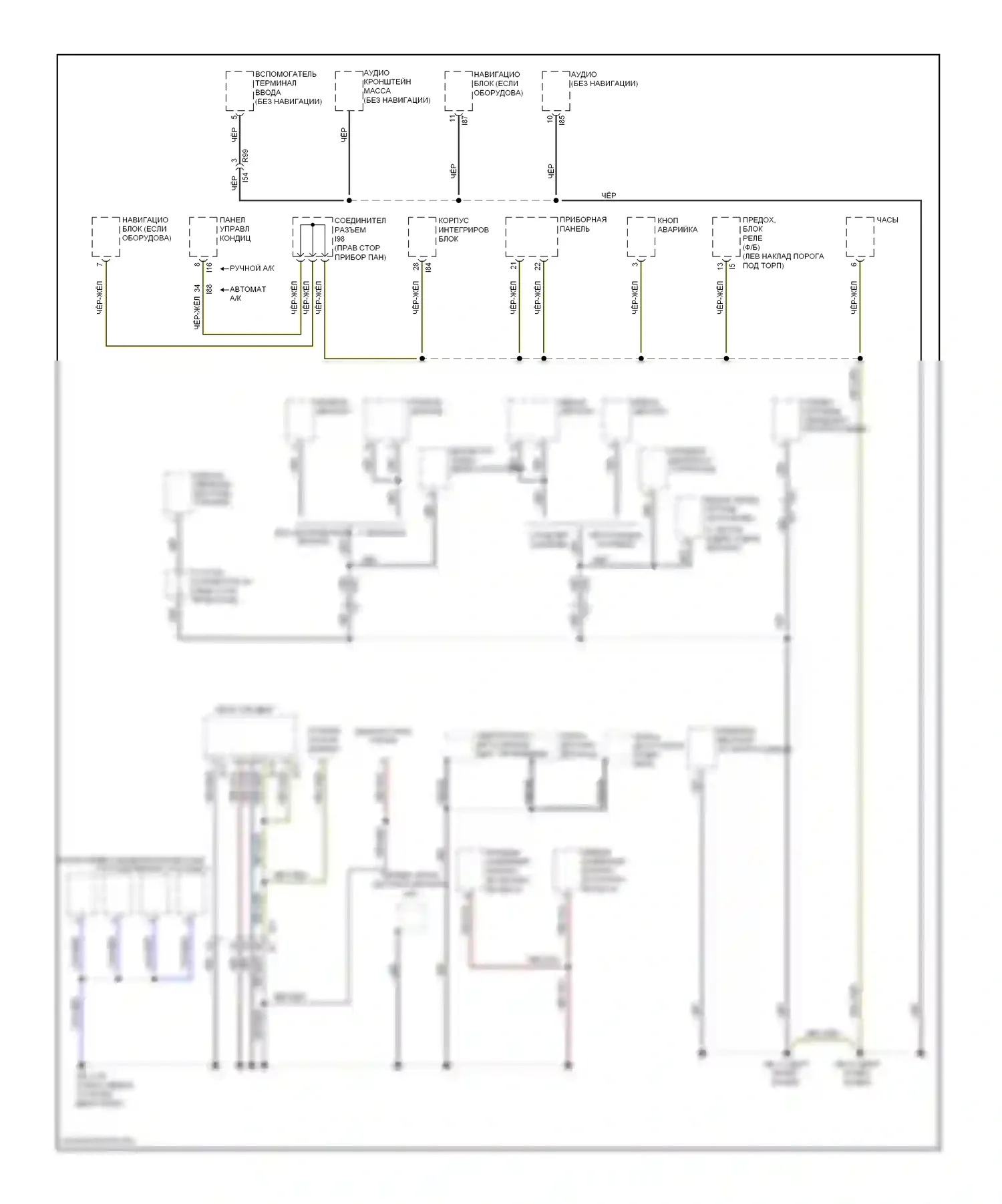 Forester Subaru SH рестайлинг (2010-2013): Электросхема точек подключения масс (2 из 3) 