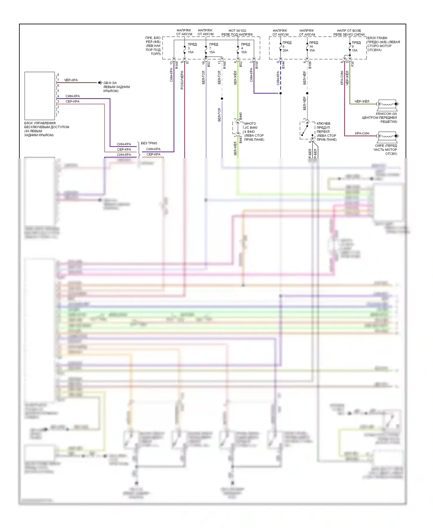 Forester Subaru SH рестайлинг (2010-2013): Электросхема центрального замка (1 из 2) 