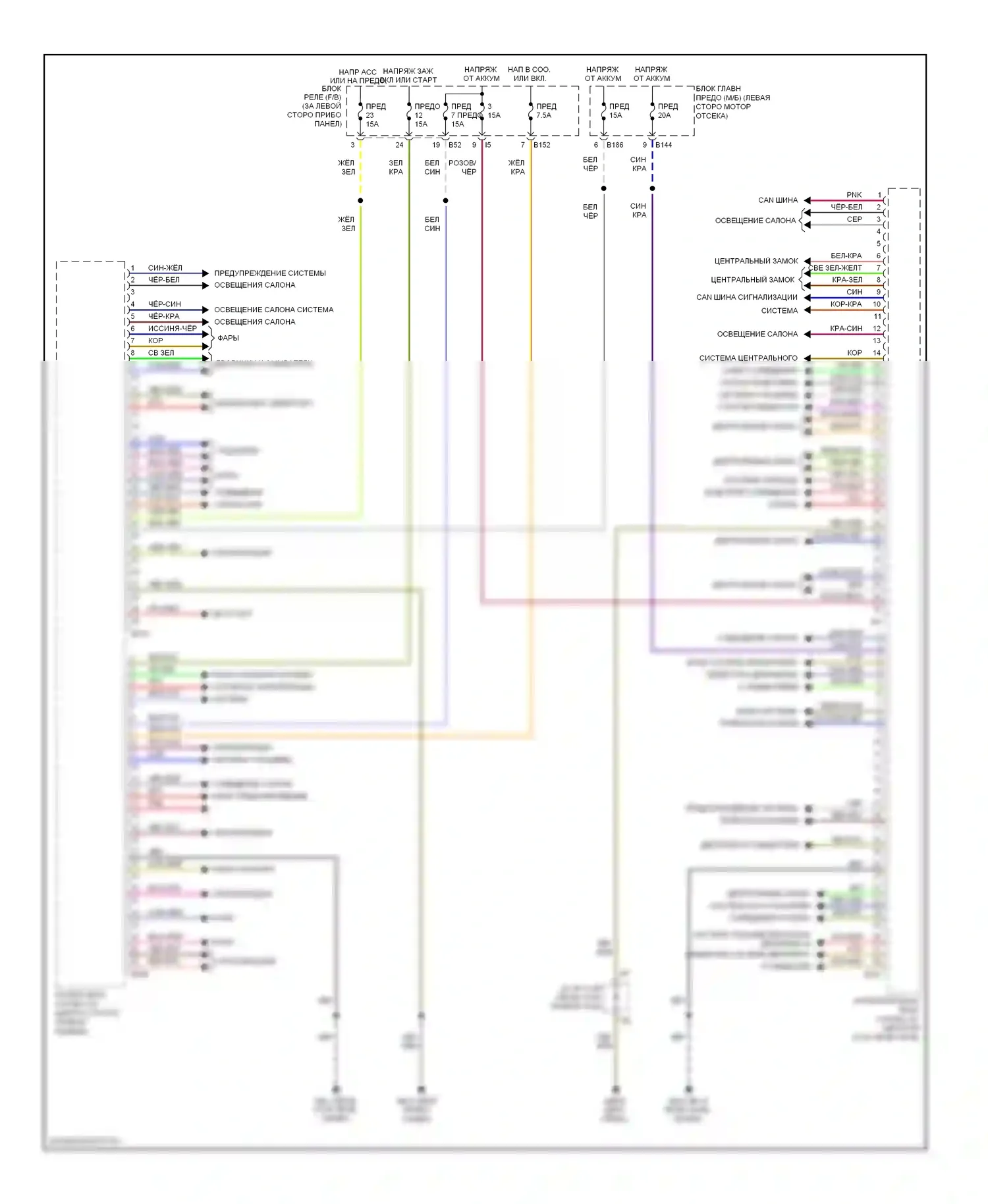 Forester Subaru SH (2007-2011): Электросхема блоков управления кузовом 