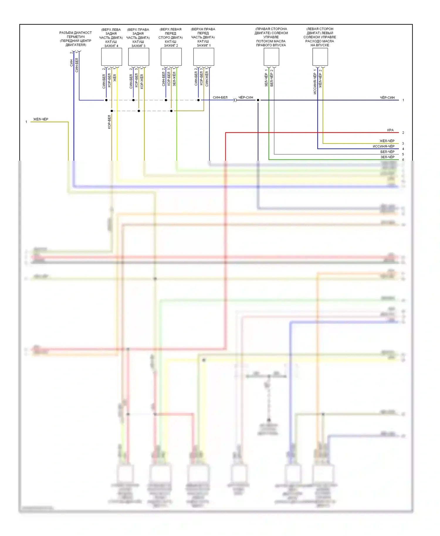 Forester Subaru SH (2007-2011): Электросхема двигателя 2.5л турбо (4 из 5) 