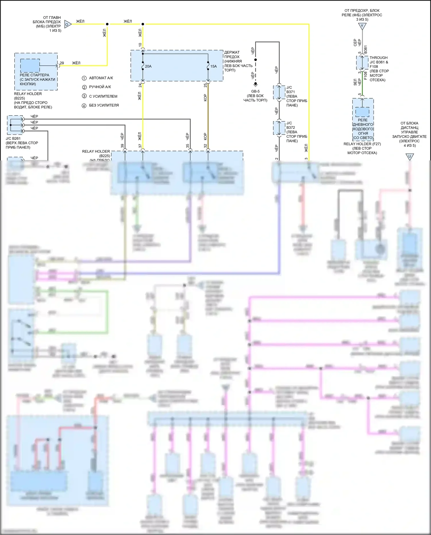 Forester Subaru SJ рестайлинг 2 (2016-2018): Электросхема блока предохранителей реле (5 из 5) 