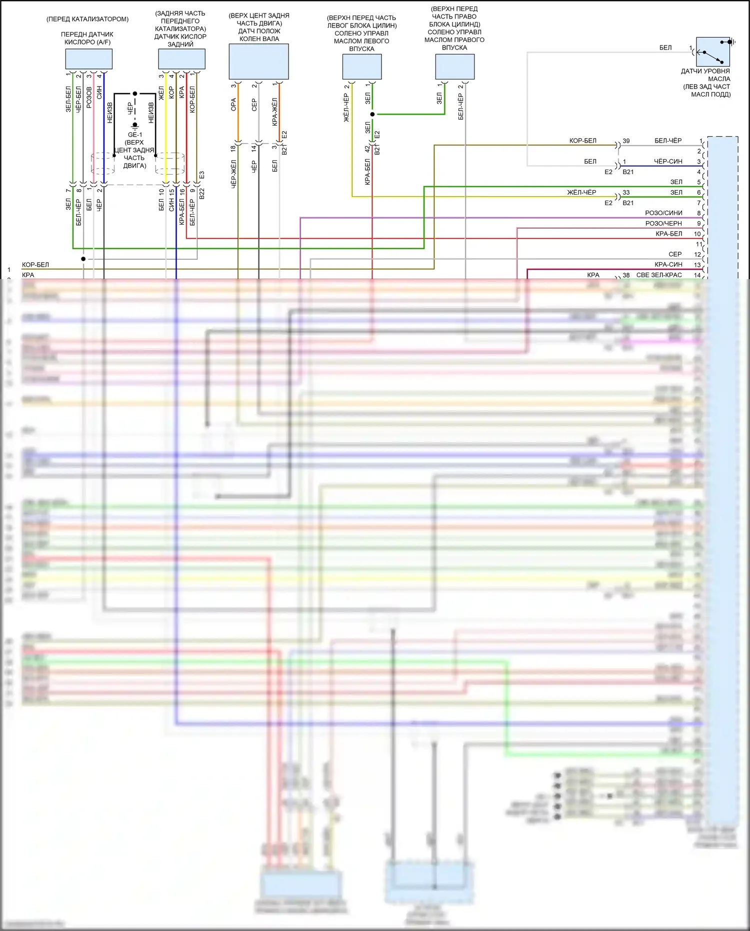 Forester Subaru SJ рестайлинг 2 (2016-2018): Электросхема двигателя 2.5l (6 из 6) 