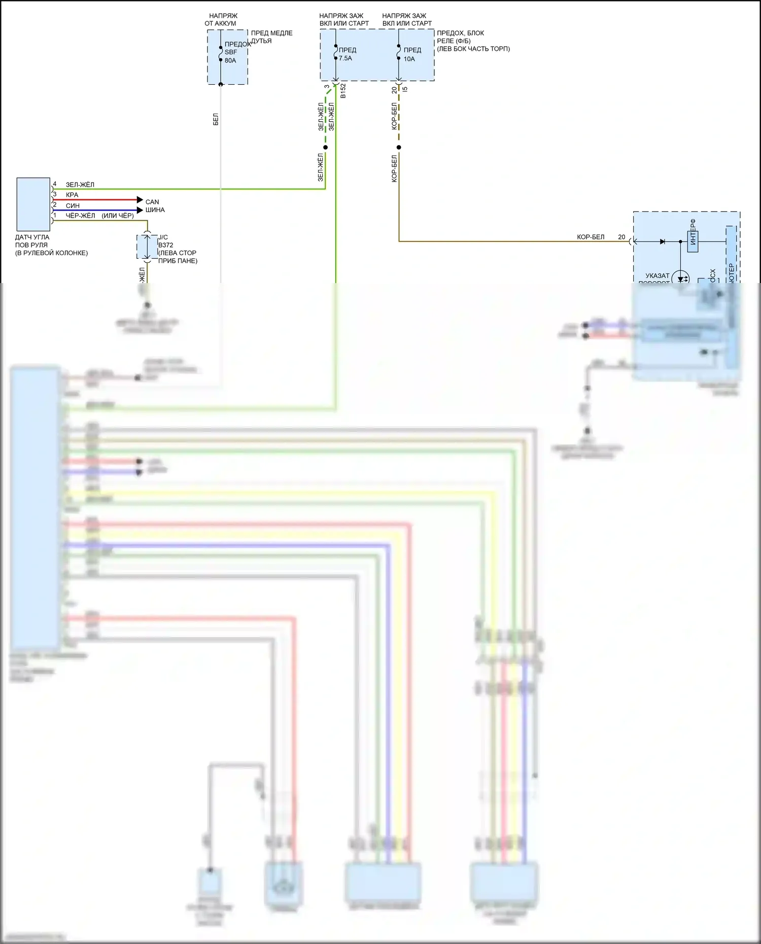 Forester Subaru SJ рестайлинг 2 (2016-2018): Электросхема электроусилителя руля 