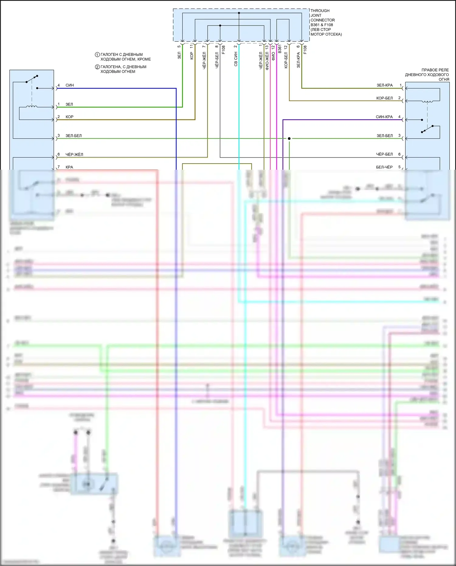 Forester Subaru SJ рестайлинг 2 (2016-2018): Электросхема фар (3 из 4) 