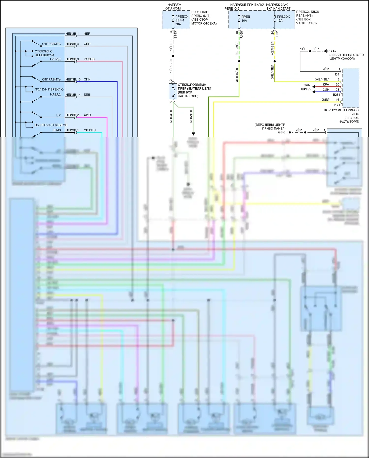Forester Subaru SJ рестайлинг 2 (2016-2018): Электросхема систем памяти 