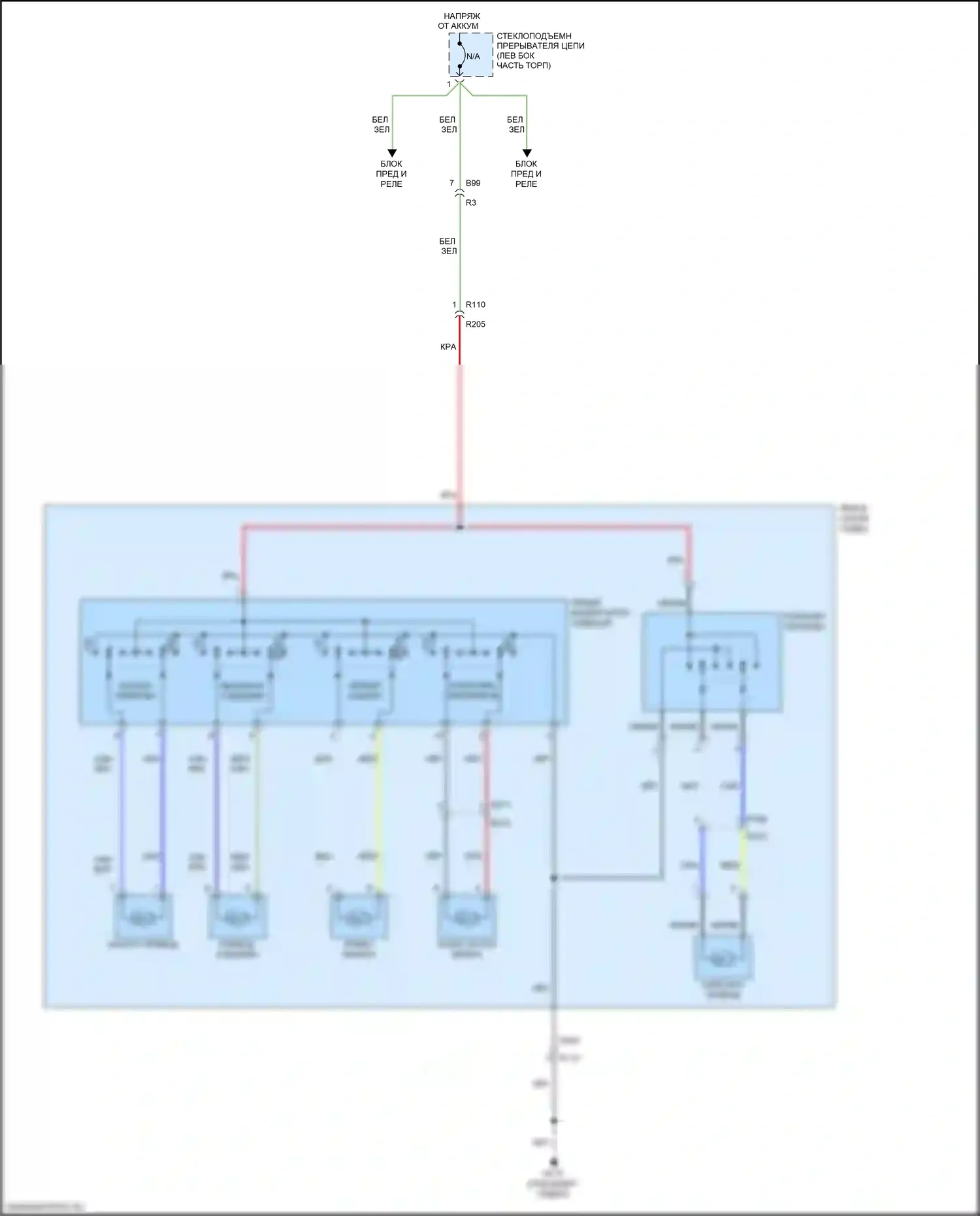 Forester Subaru SJ рестайлинг 2 (2016-2018): Электросхема силового сиденья 