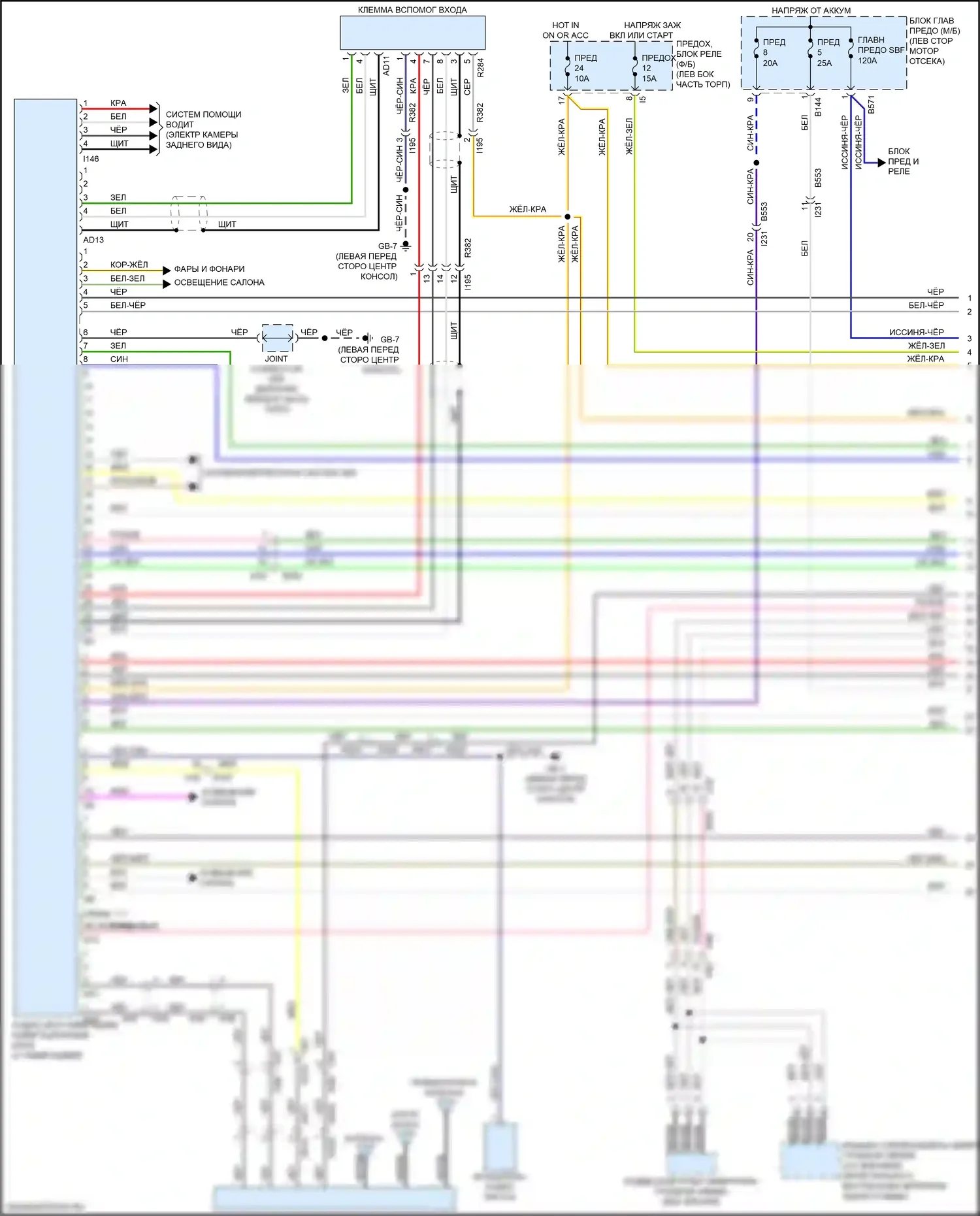 Forester Subaru SJ рестайлинг 2 (2016-2018): Электросхема навигации, с усилителем звука и телематикой (1 из 3) 