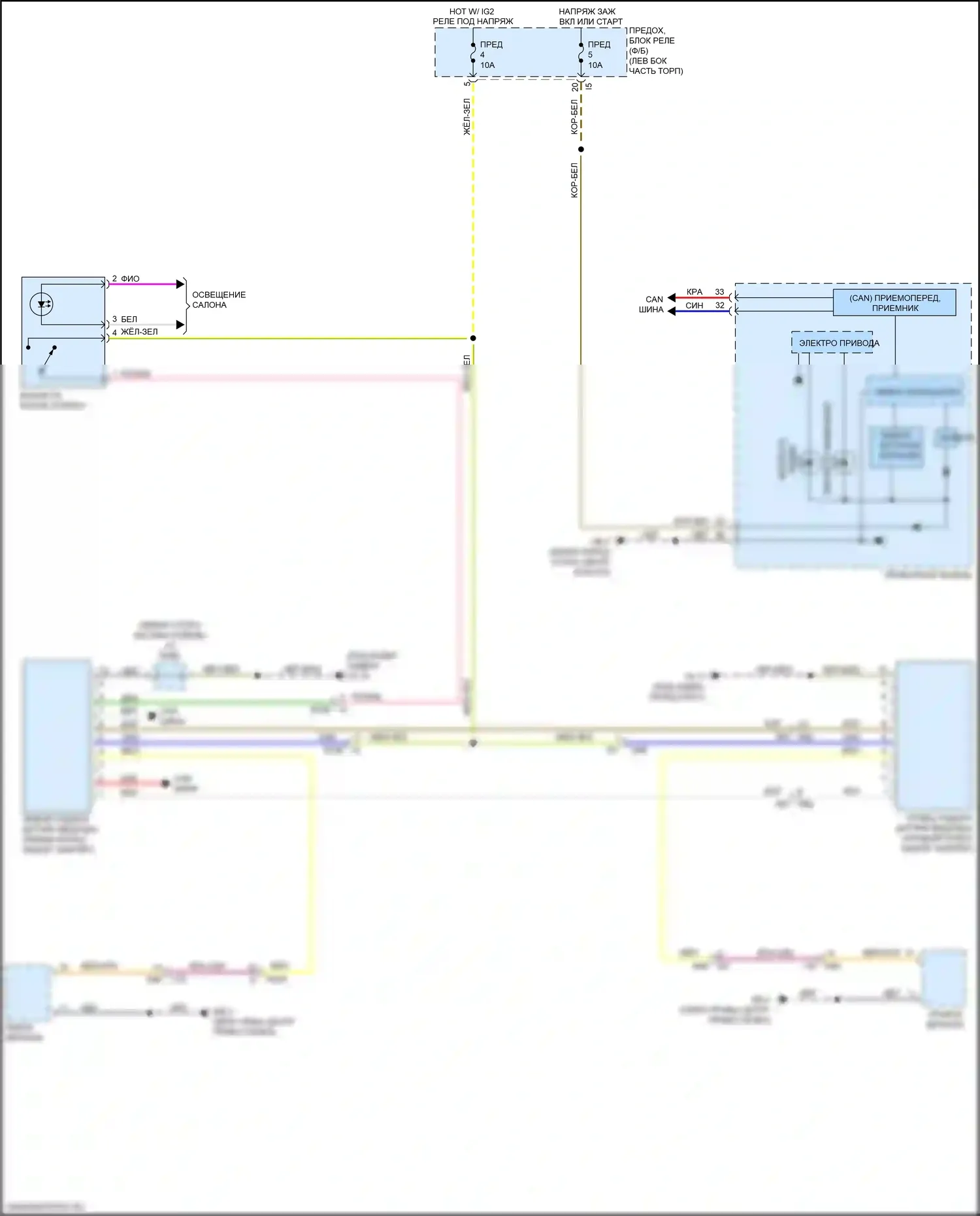 Forester Subaru SJ рестайлинг 2 (2016-2018): Электросхема системы обнаружения заднего транспортного средства 