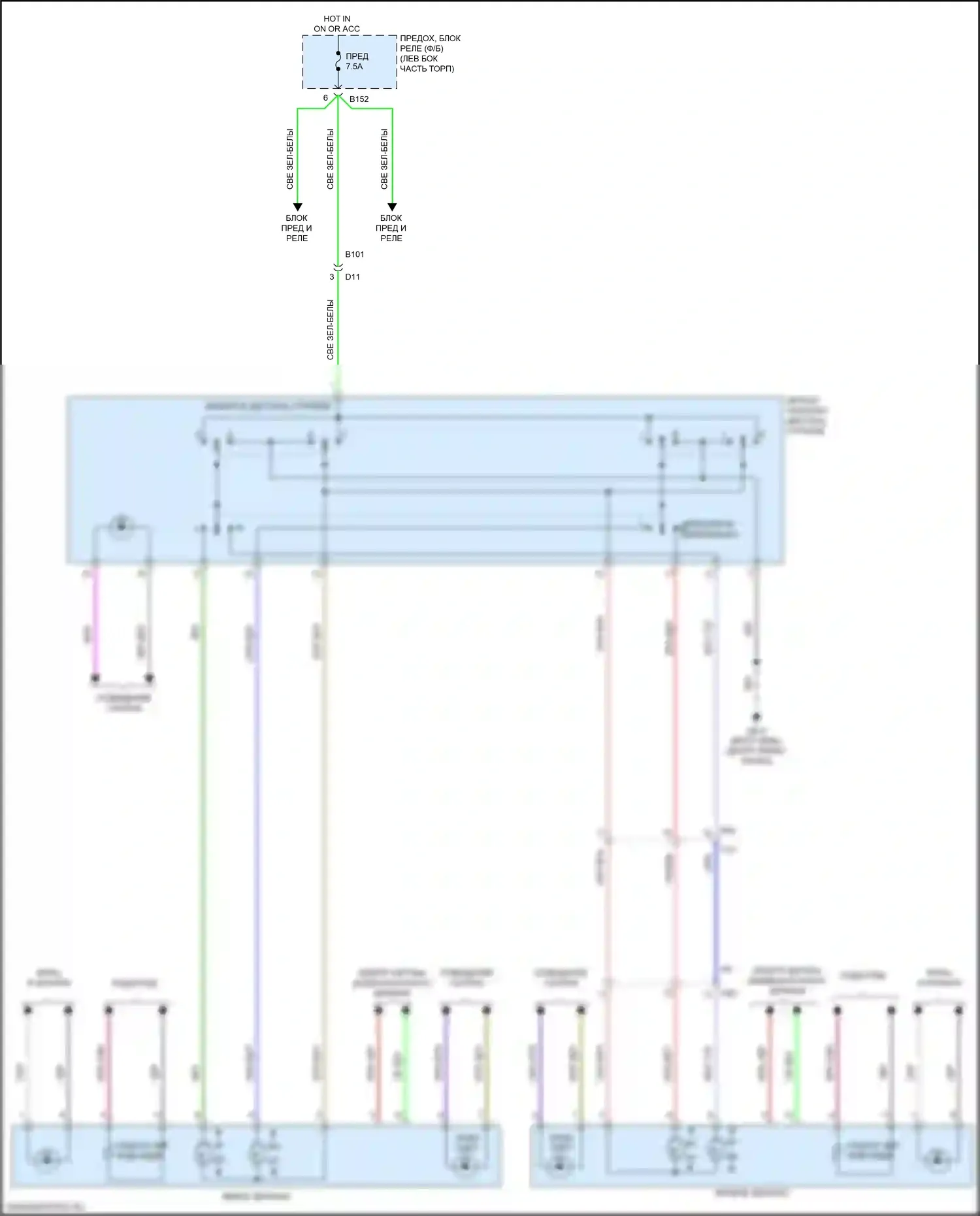 Forester Subaru SJ рестайлинг 2 (2016-2018): Электросхема силового зеркала 