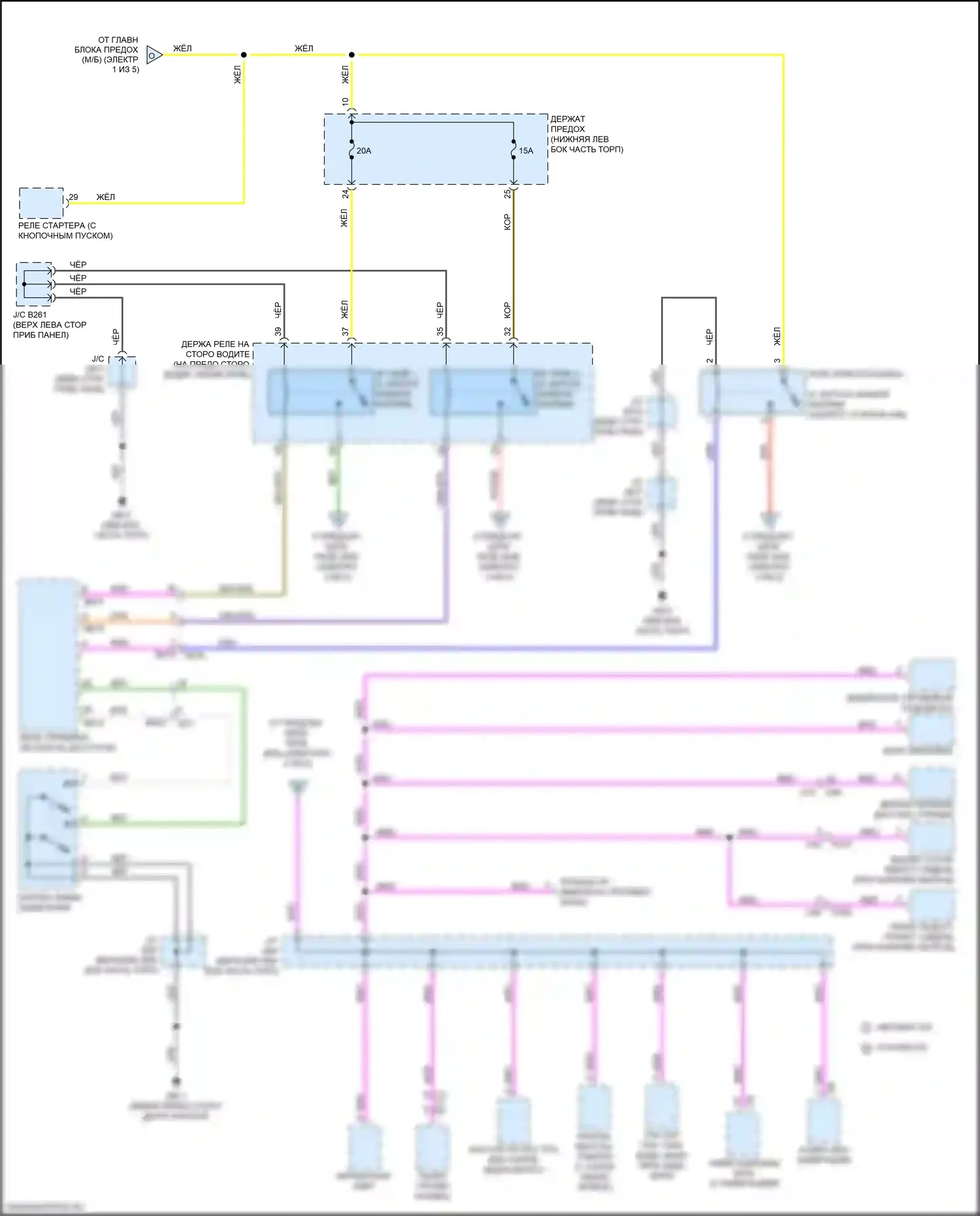 Forester Subaru SJ рестайлинг (2015-2016): Электросхема блока предохранителей реле (5 из 5) 