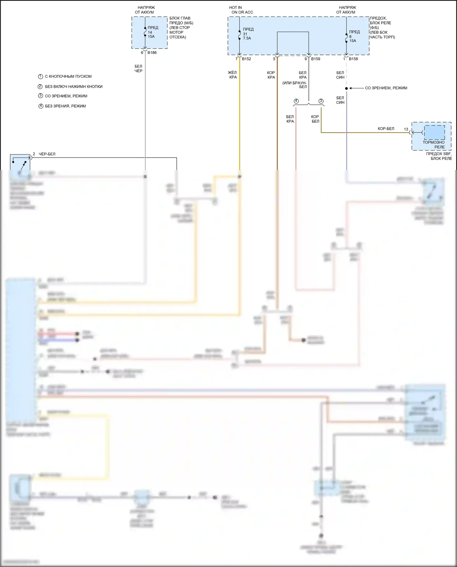 Forester Subaru SJ рестайлинг (2015-2016): Электросхема блокировки селектора 