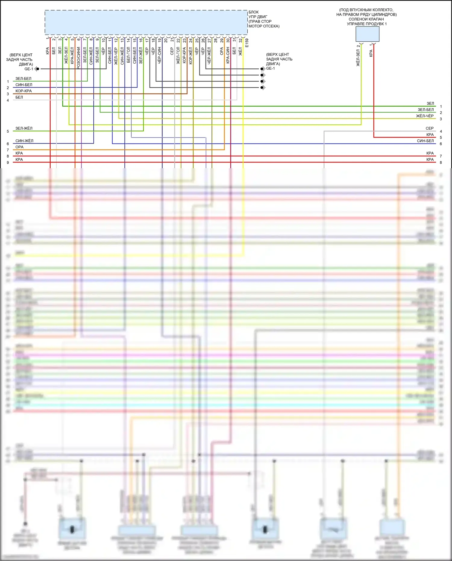 Forester Subaru SJ рестайлинг (2015-2016): Электросхема двигателя 2.0л турбо (2 из 8) 