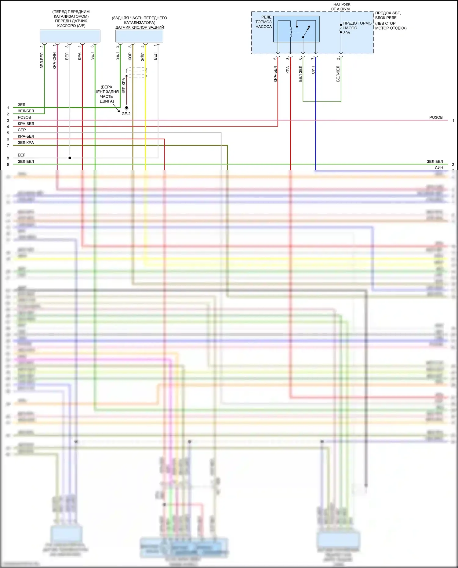 Forester Subaru SJ рестайлинг (2015-2016): Электросхема двигателя 2.0л турбо (7 из 8) 