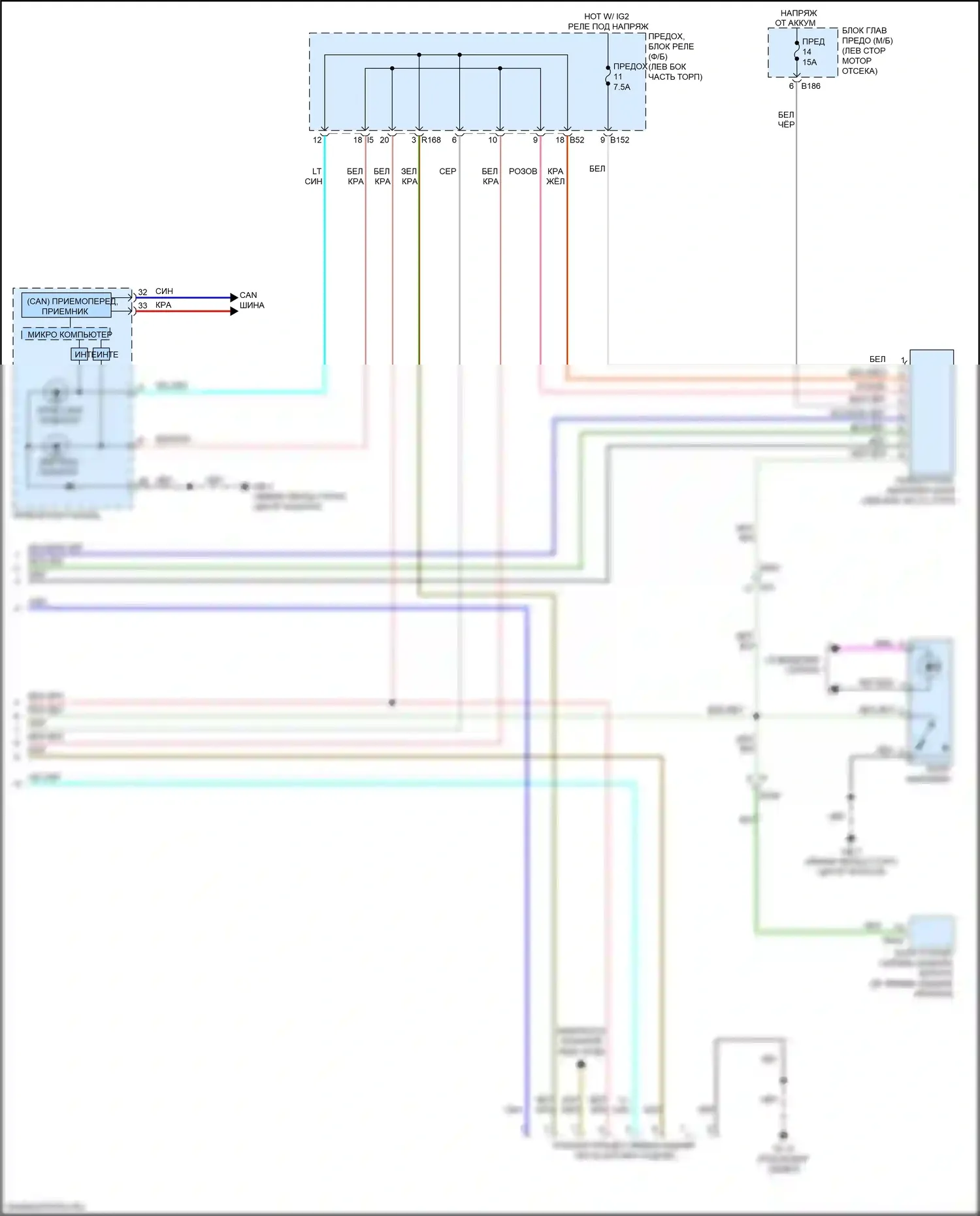 Forester Subaru SJ рестайлинг (2015-2016): Электросхема фар и фонарей (3 из 3) 