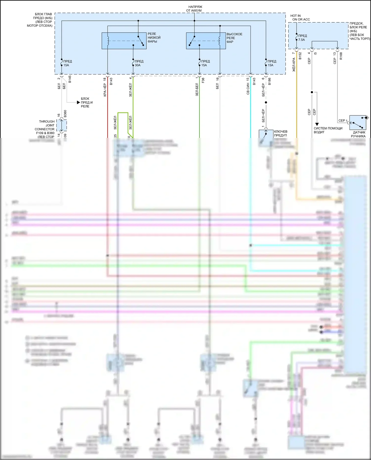 Forester Subaru SJ рестайлинг (2015-2016): Электросхема фар (3 из 3) 