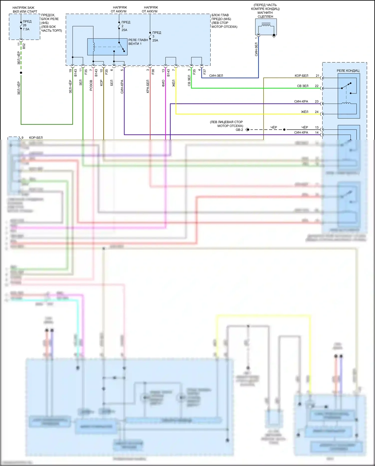 Forester Subaru SJ рестайлинг (2015-2016): Электросхема климат контроля (3 из 3) 