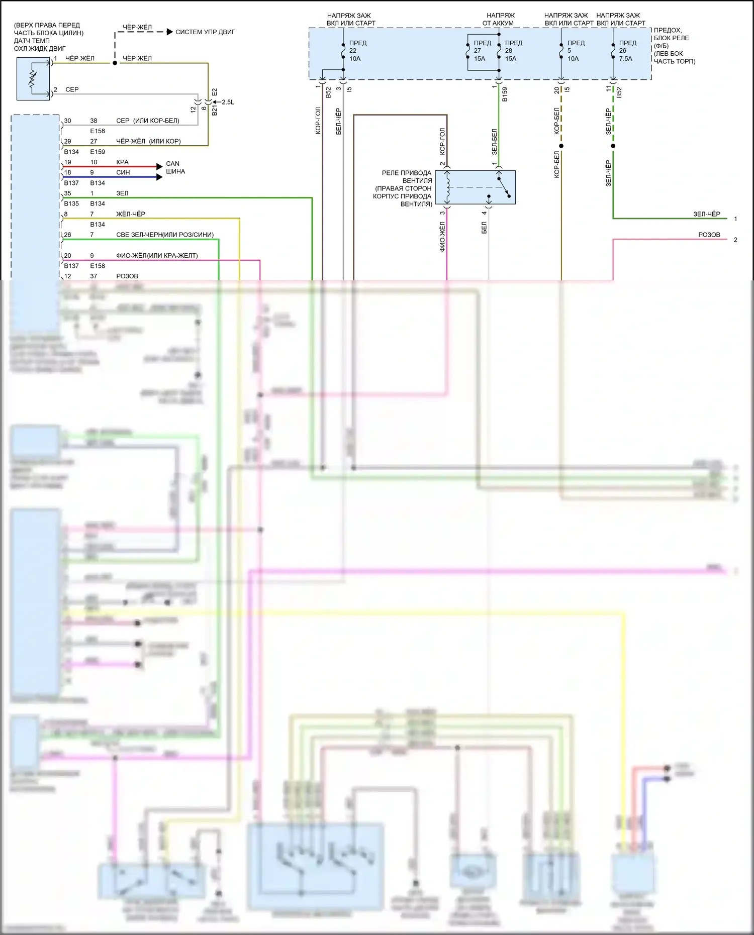 Forester Subaru SJ рестайлинг (2015-2016): Электросхема ручного кондиционера (1 из 2) 