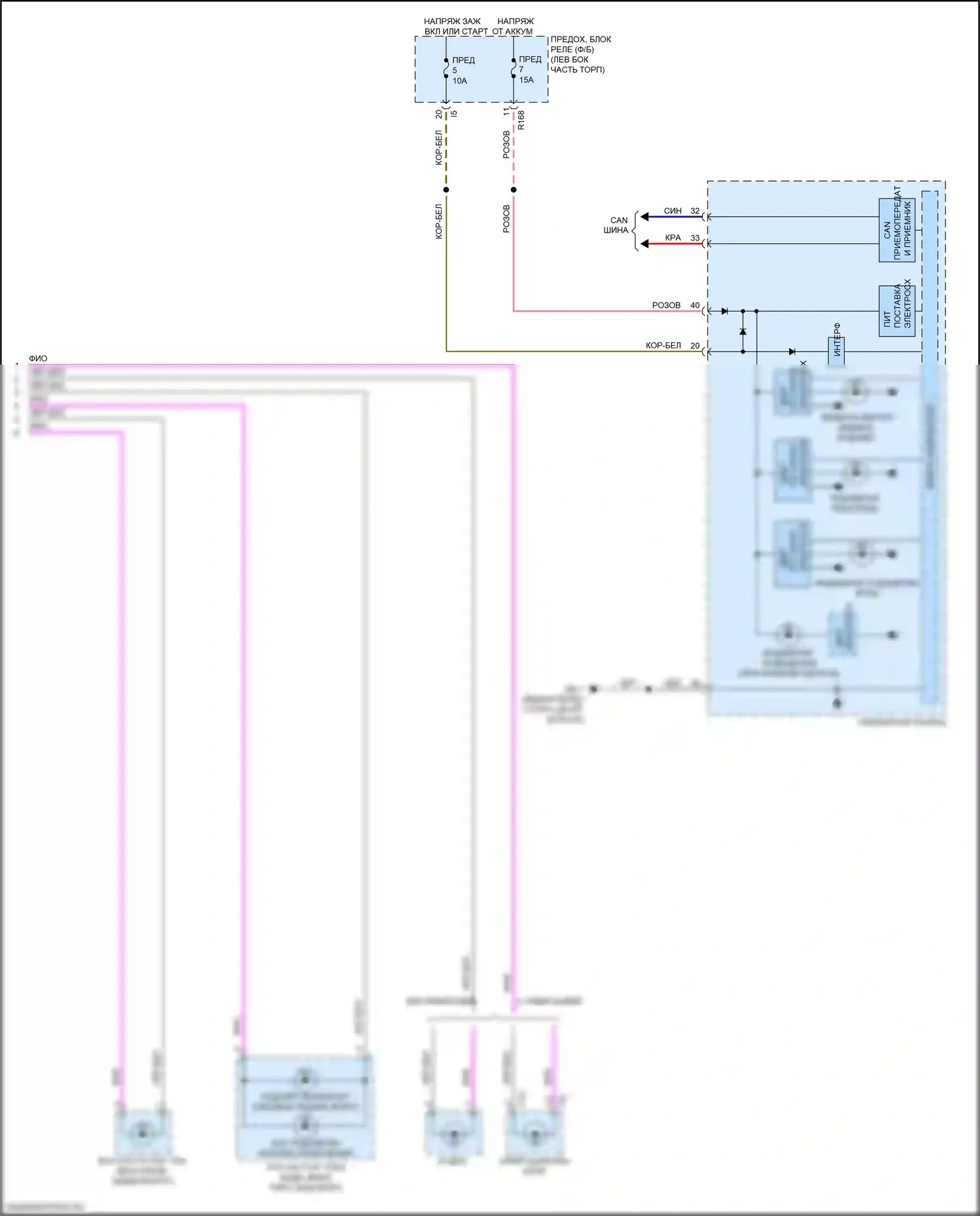 Forester Subaru SJ рестайлинг (2015-2016): Электросхема подсветки приборной панели (3 из 3) 