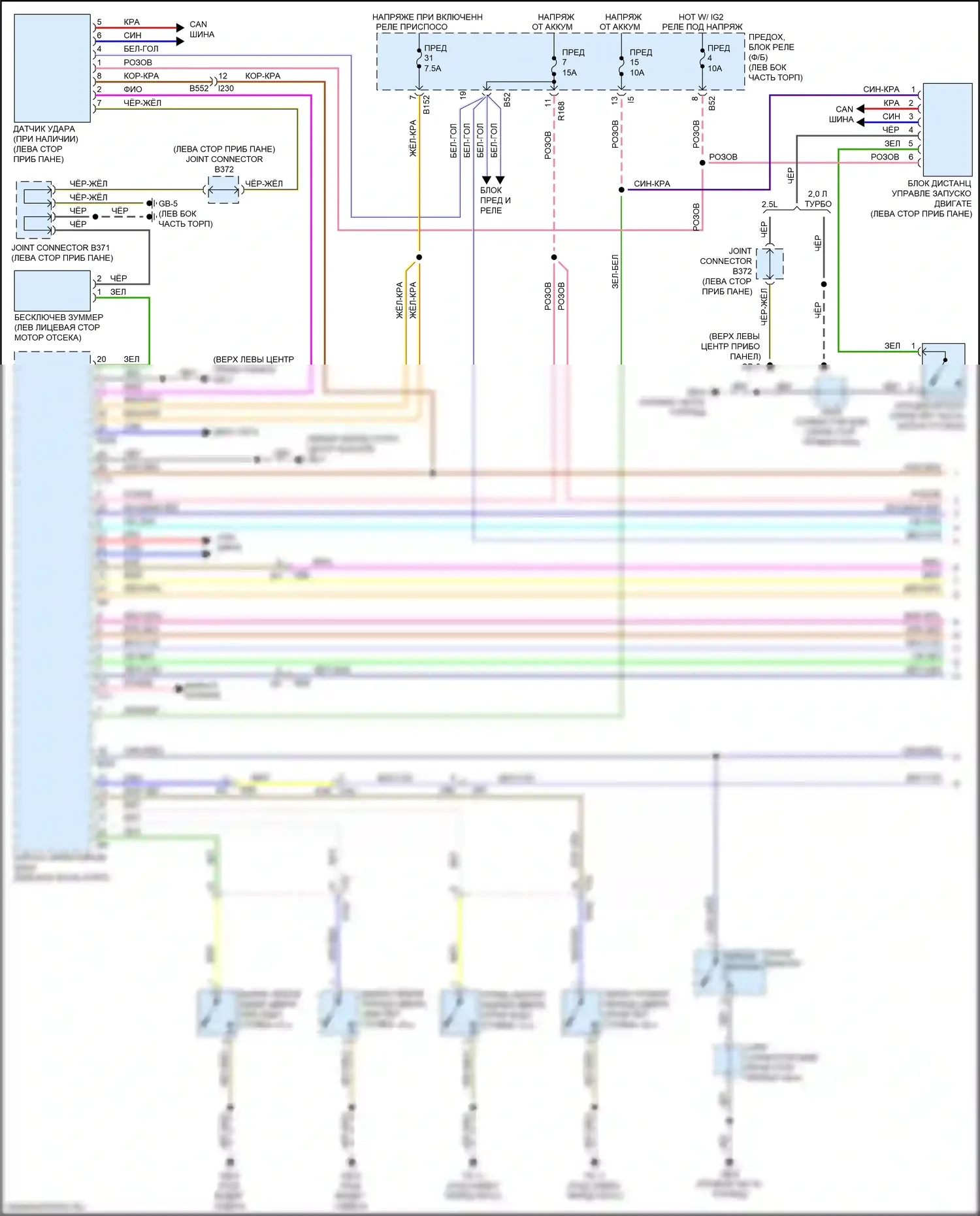 Forester Subaru SJ рестайлинг (2015-2016): Электросхема принудительного входа, с системой бесключевого доступа (1 из 4) 