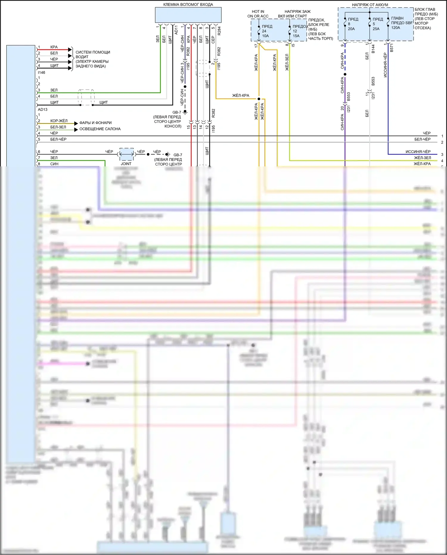 Forester Subaru SJ рестайлинг (2015-2016): Электросхема навигации, с усилителем звука и телематикой (1 из 3) 