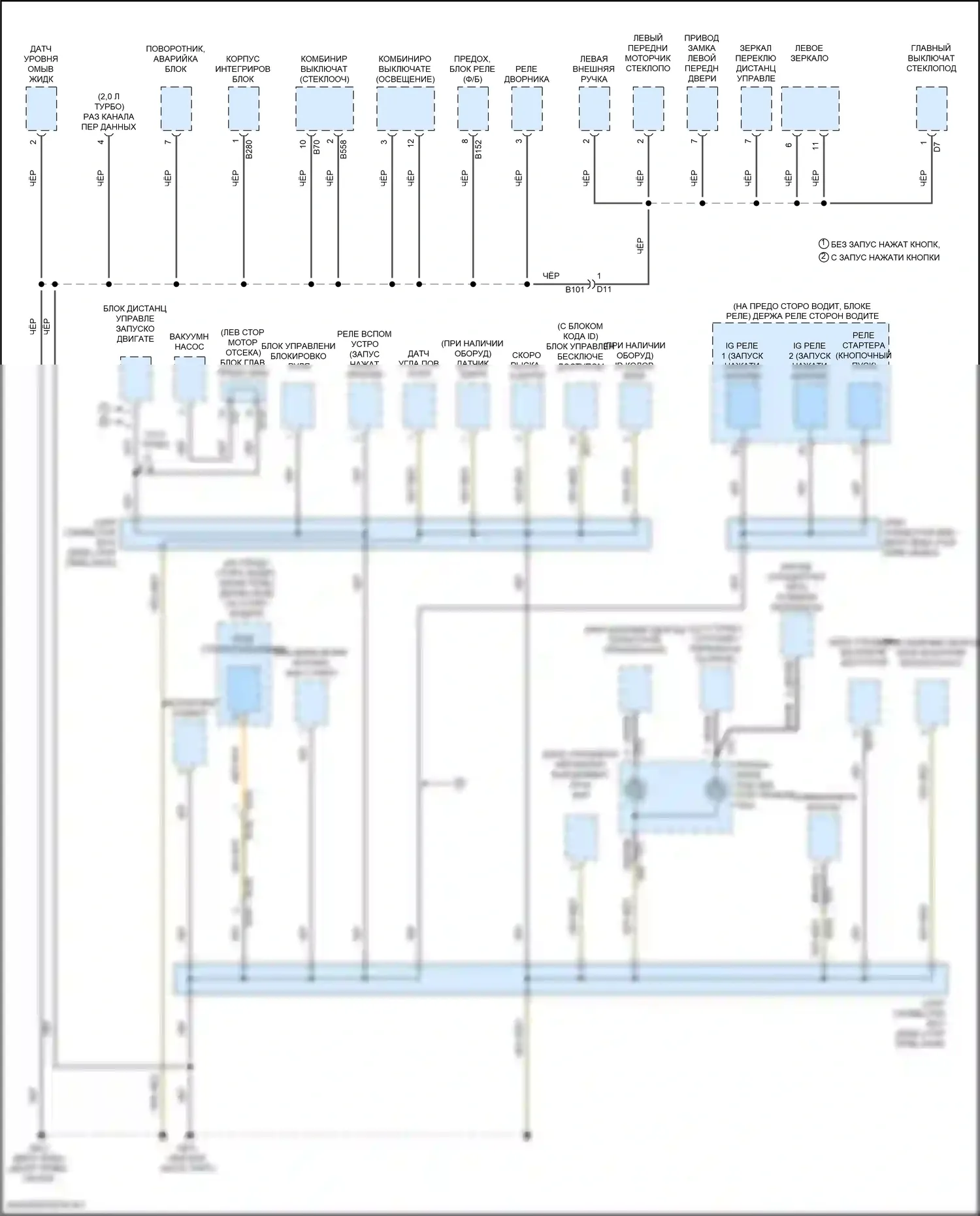 Forester Subaru SJ рестайлинг (2015-2016): Электросхема точек подключения масс (2 из 4) 