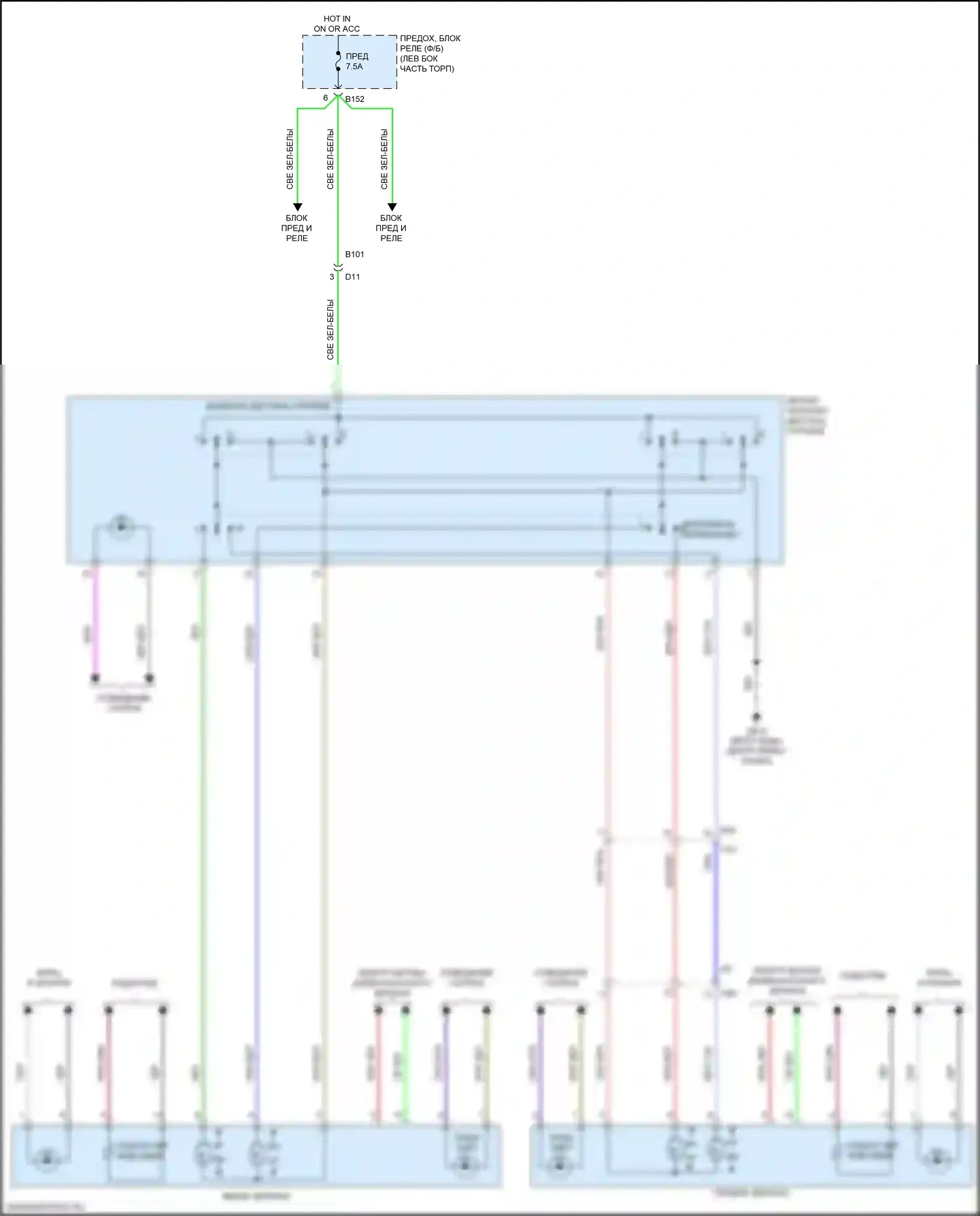 Forester Subaru SJ рестайлинг (2015-2016): Электросхема силового зеркала 