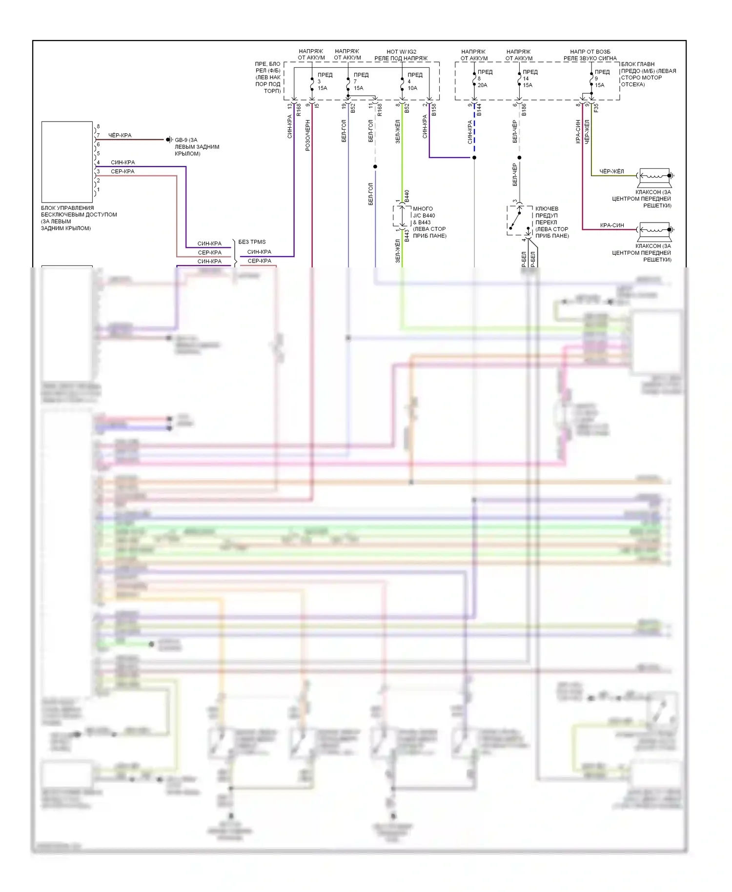 Forester Subaru SJ (2012-2015): Электросхема защиты от взлома (1 из 2) 