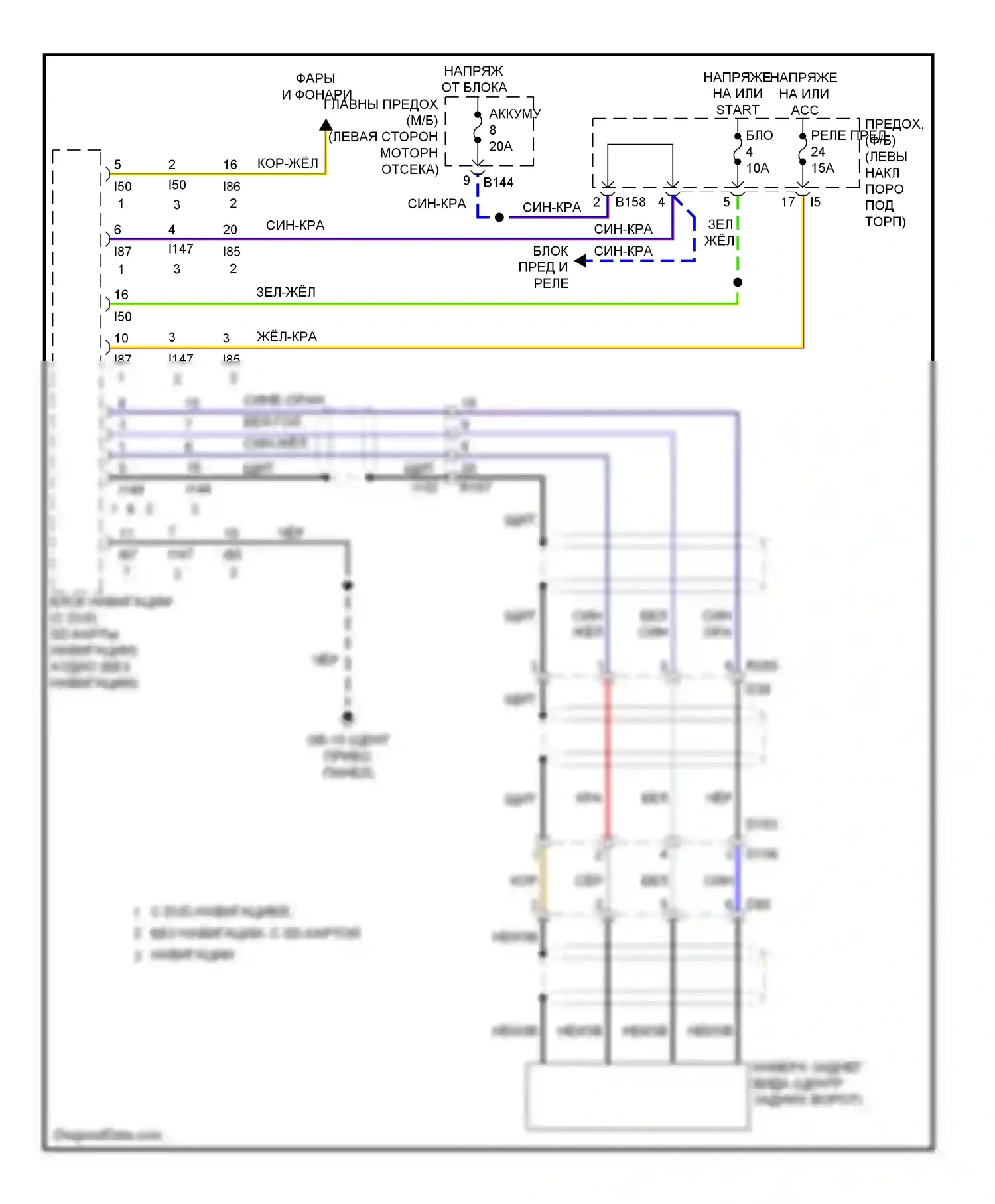 Forester Subaru SJ (2012-2015): Электросхема камеры заднего вида 